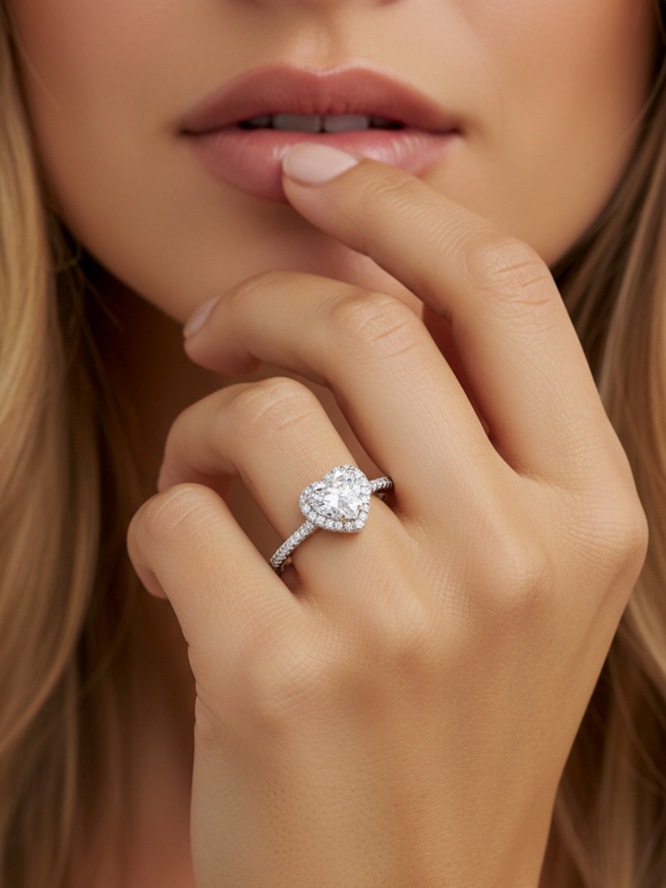 Silver Promise Ring With Big Heart