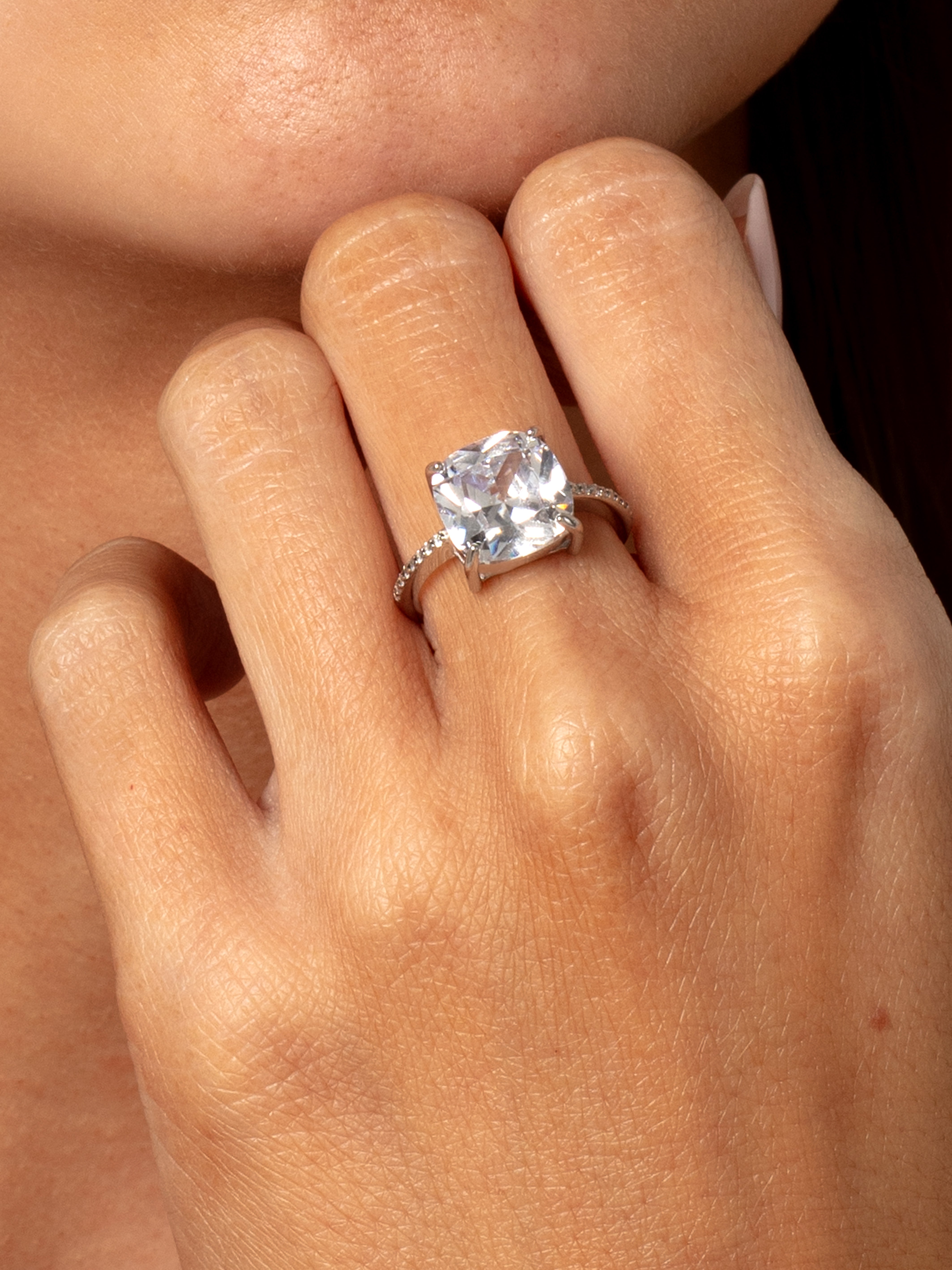 Promise Ring With Square Stone