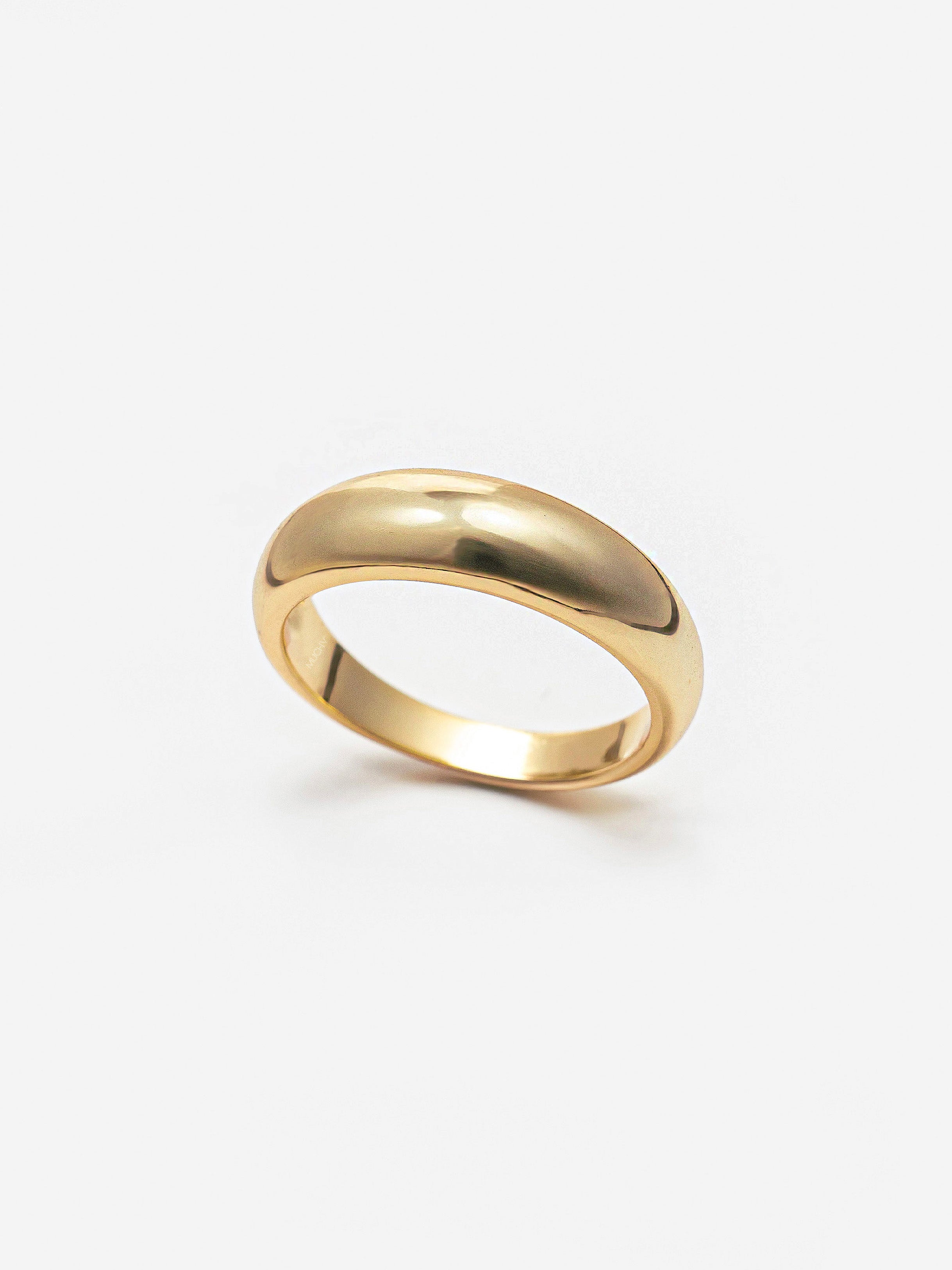 Gold Smooth Dome Ring