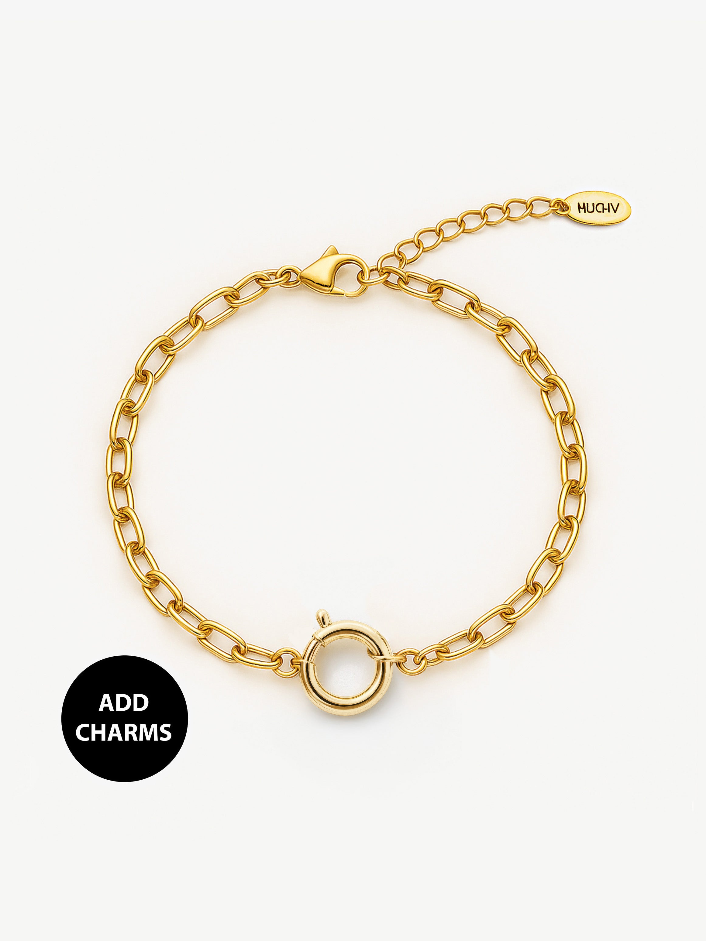Adjustable Link Chain Bracelet For Charms (Q-Clasp)