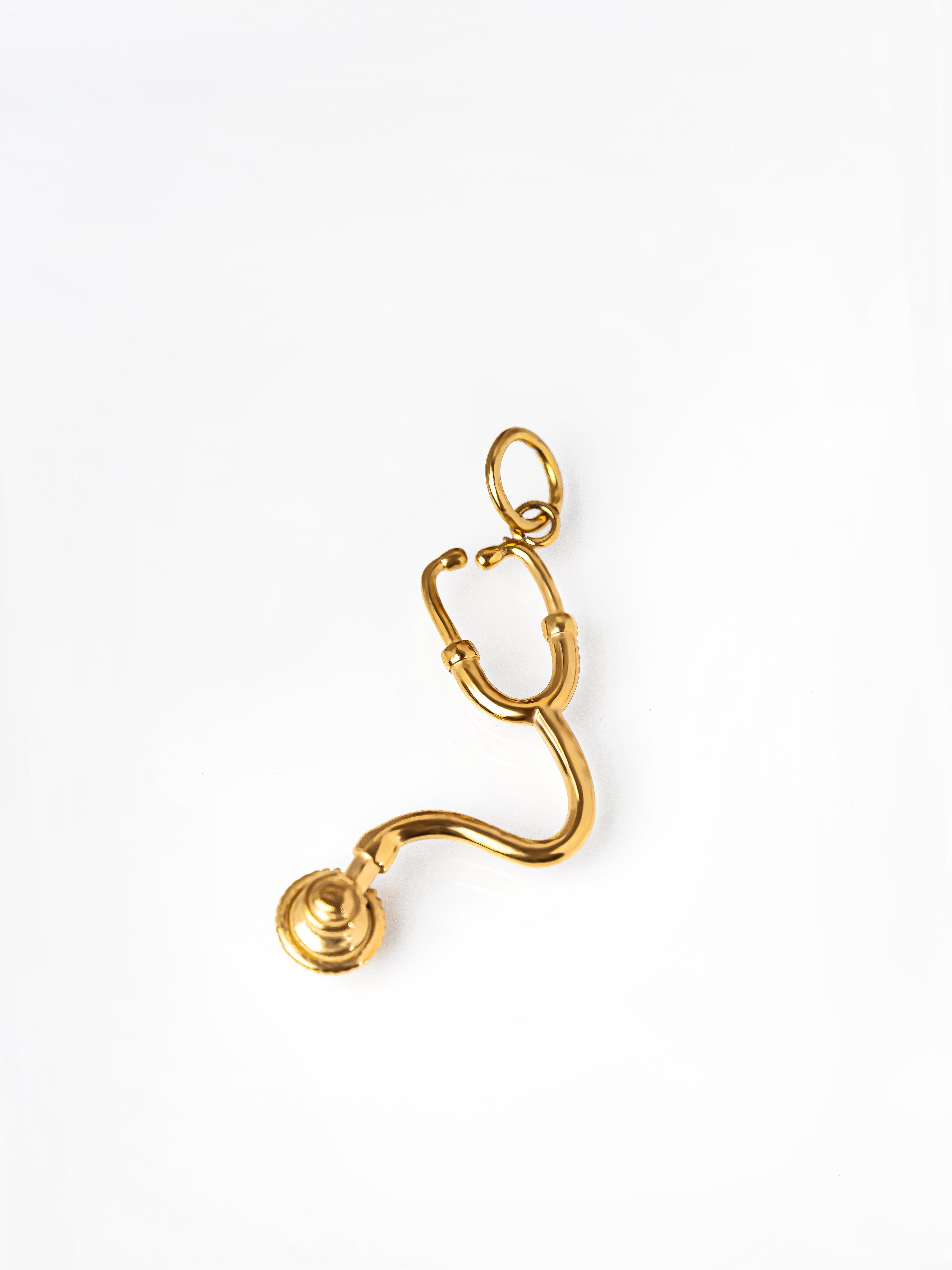 Gold Stethoscope Pendant / Charm