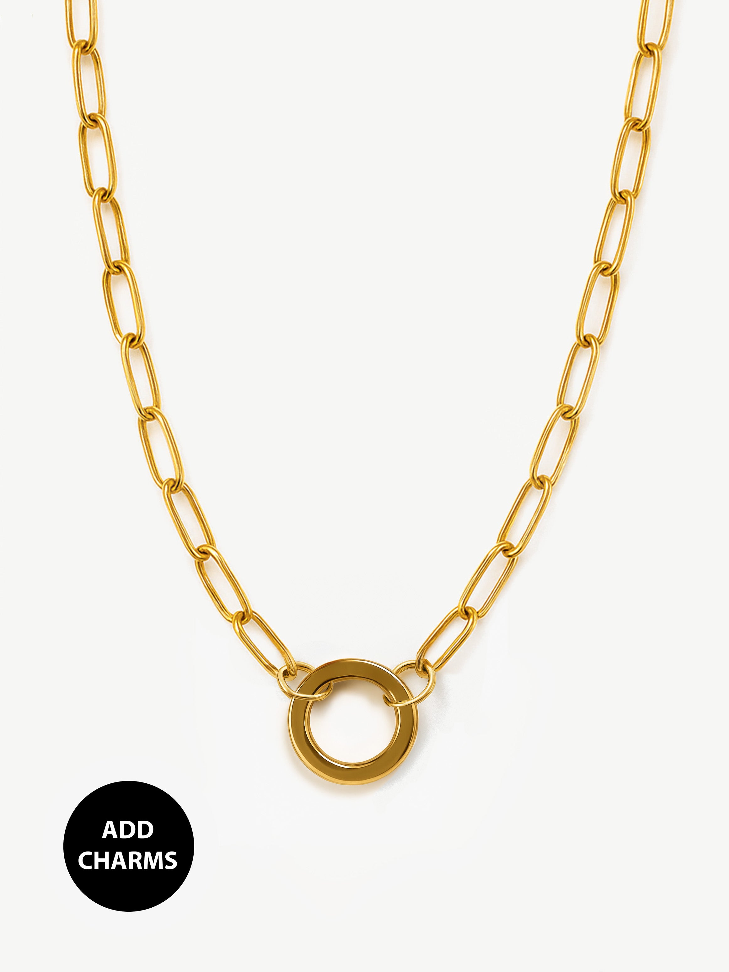 Link Chain Necklace For Charms (O-Clasp)