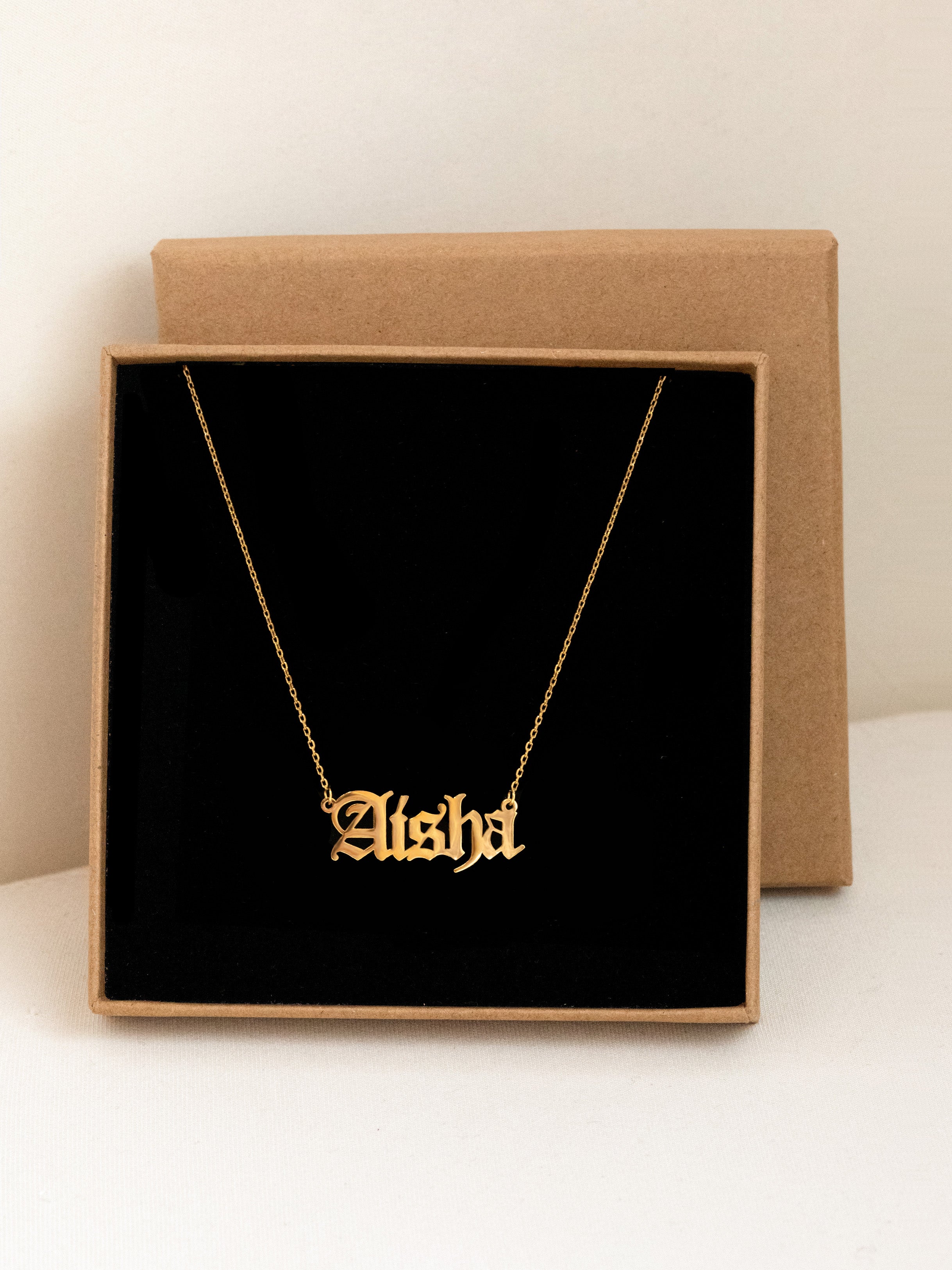 Name Necklace - Gothic Script Font