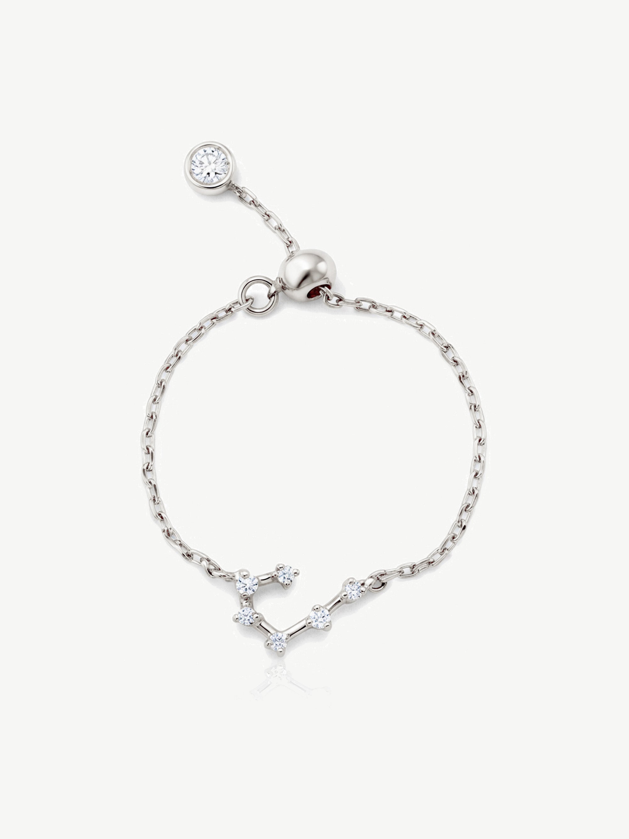 Adjustable Constellation Chain Ring