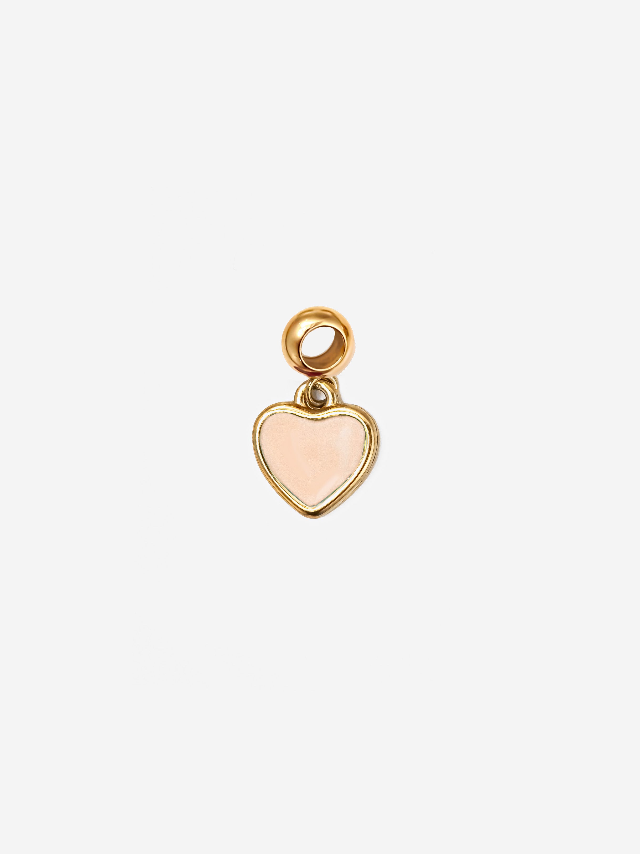 Pink Enamel Heart Charm (Small)