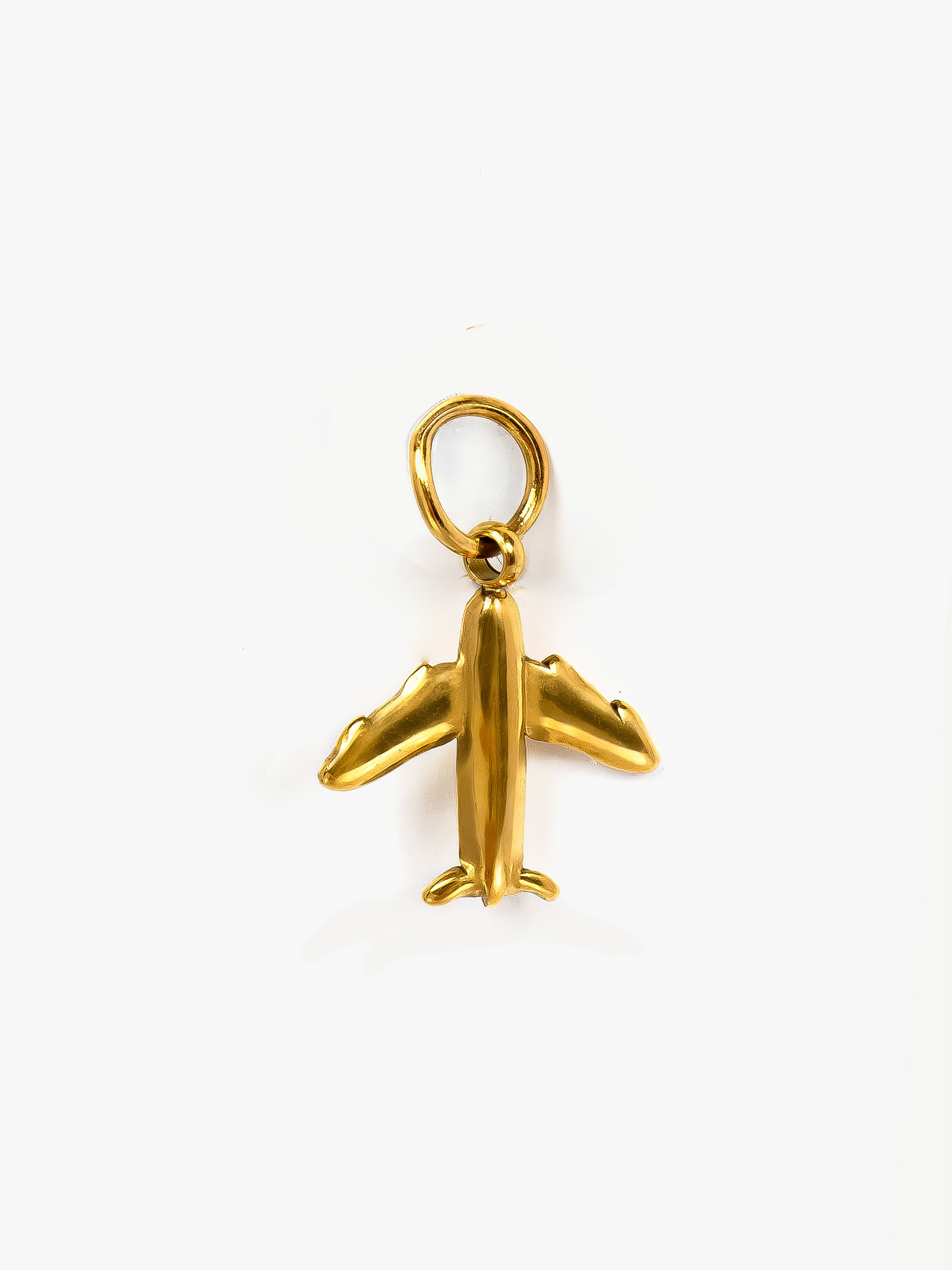 Gold Plane Charm (Tiny)