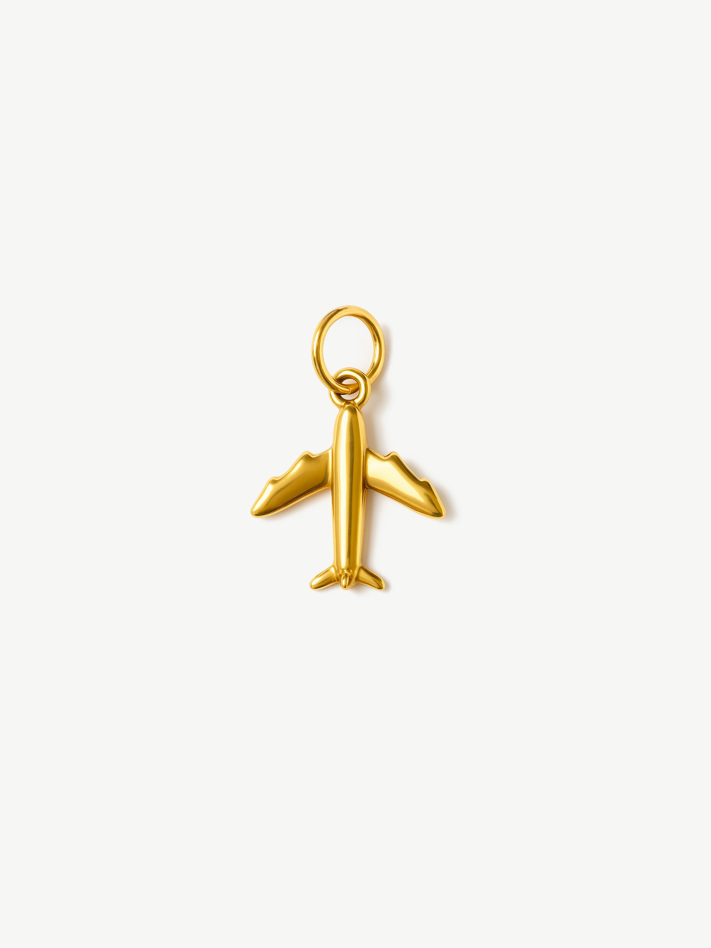 Gold Plane Charm (Tiny)