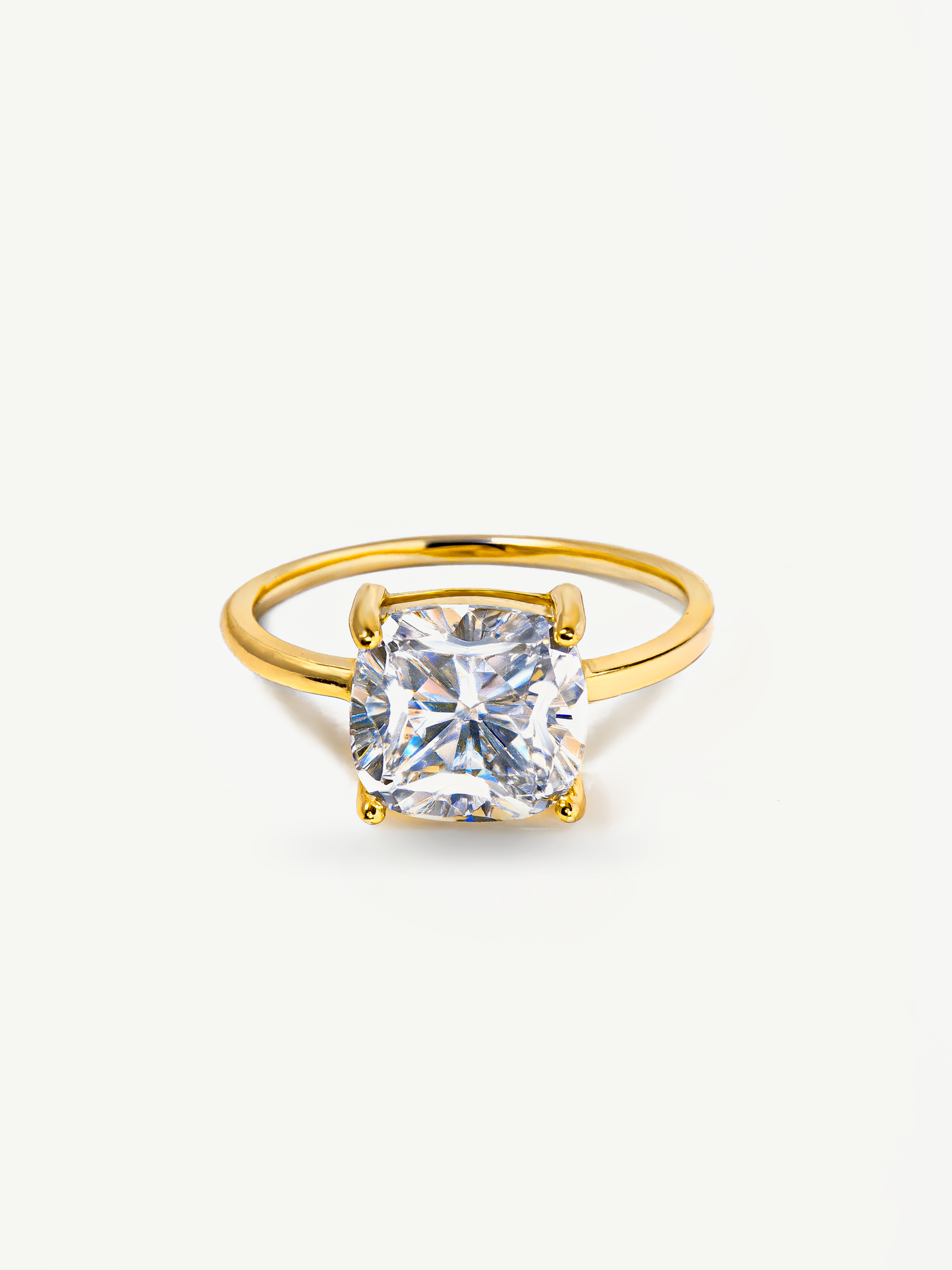 Dainty Square Stone Promise Ring