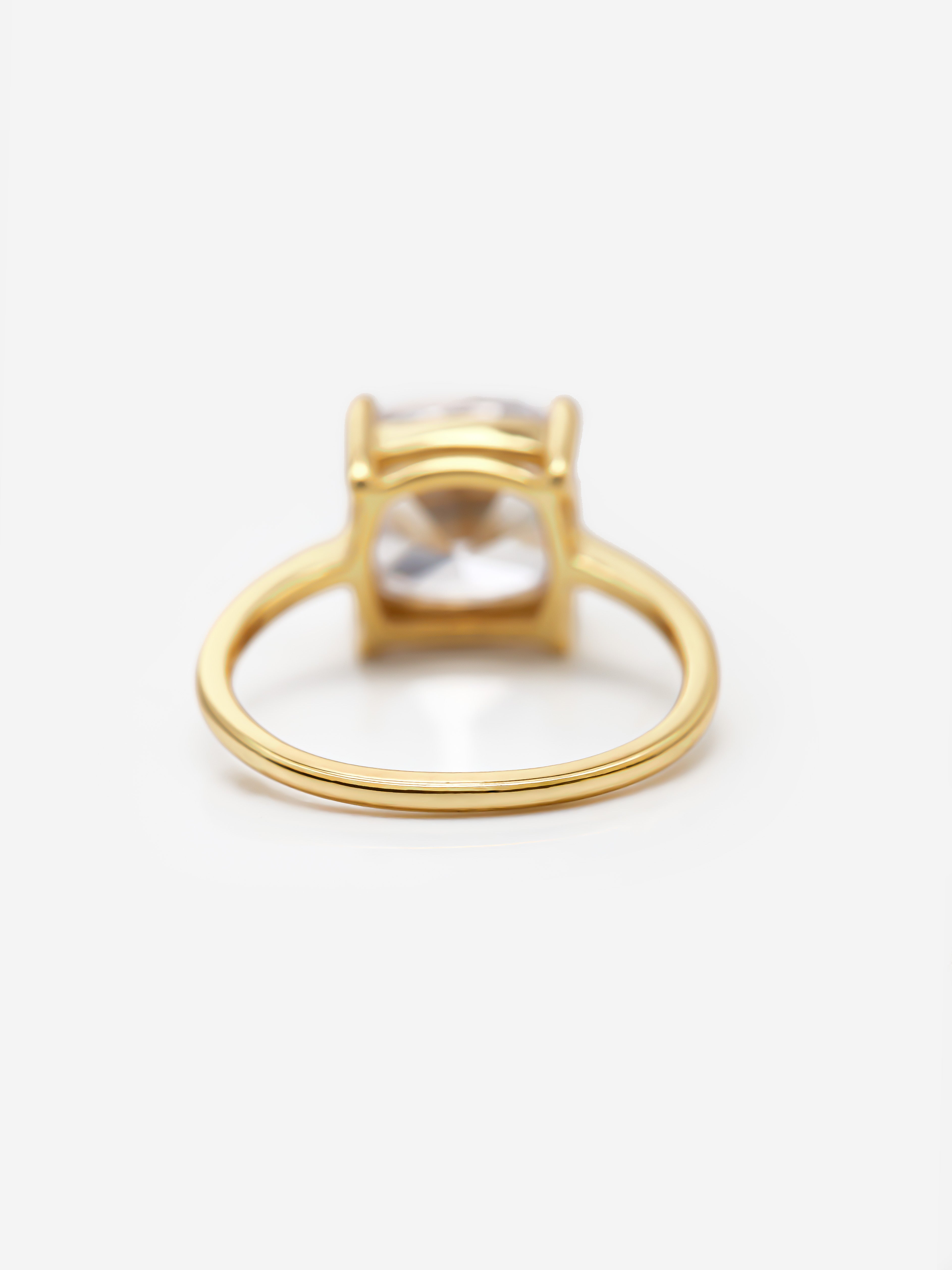 Dainty Square Stone Promise Ring