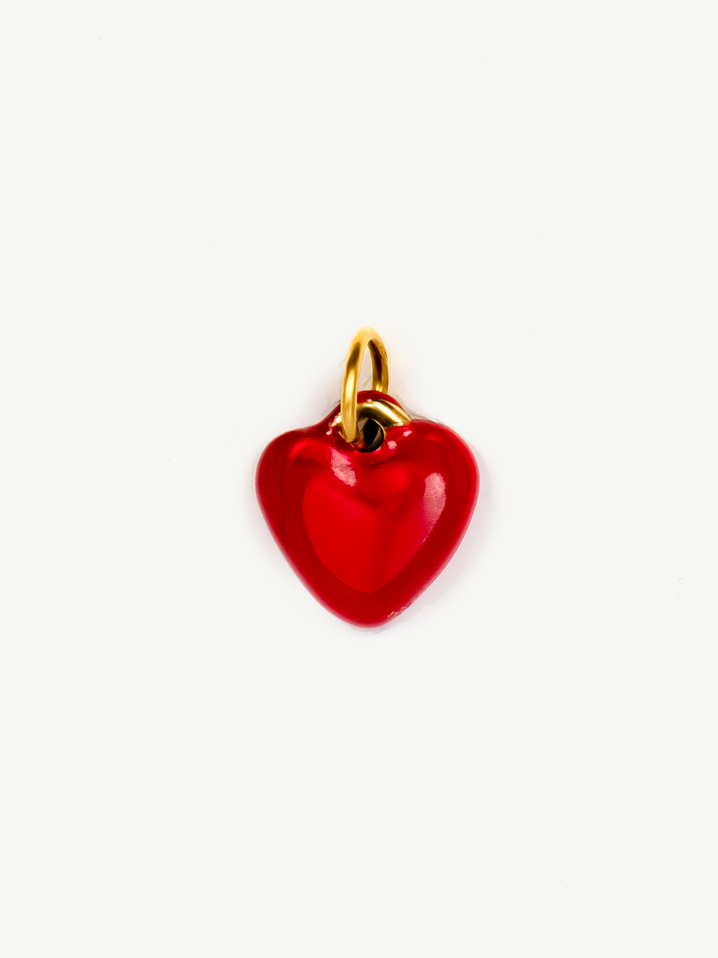 Red Enamel Heart Charm (Tiny)