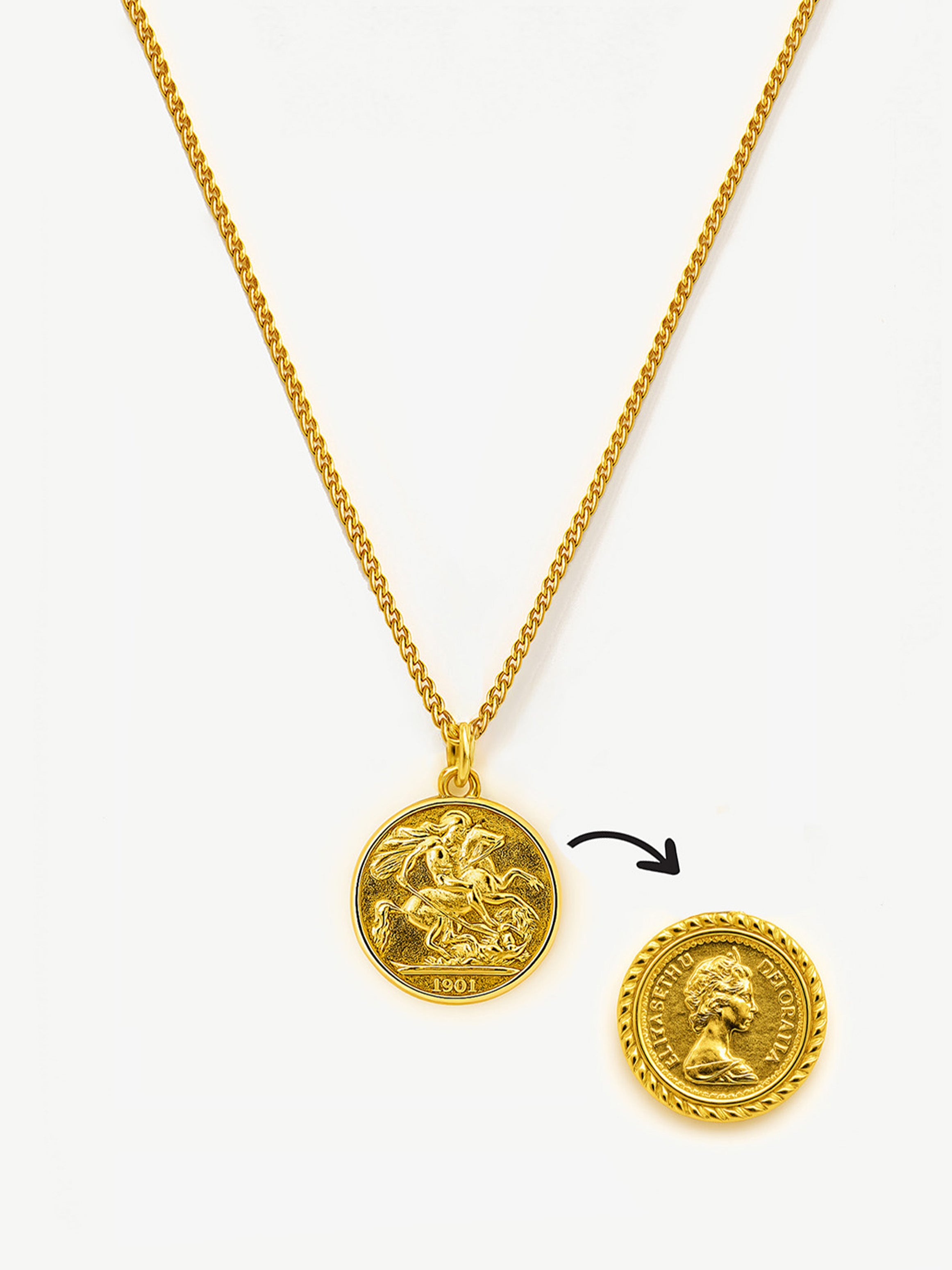 Reversible Coin Necklace