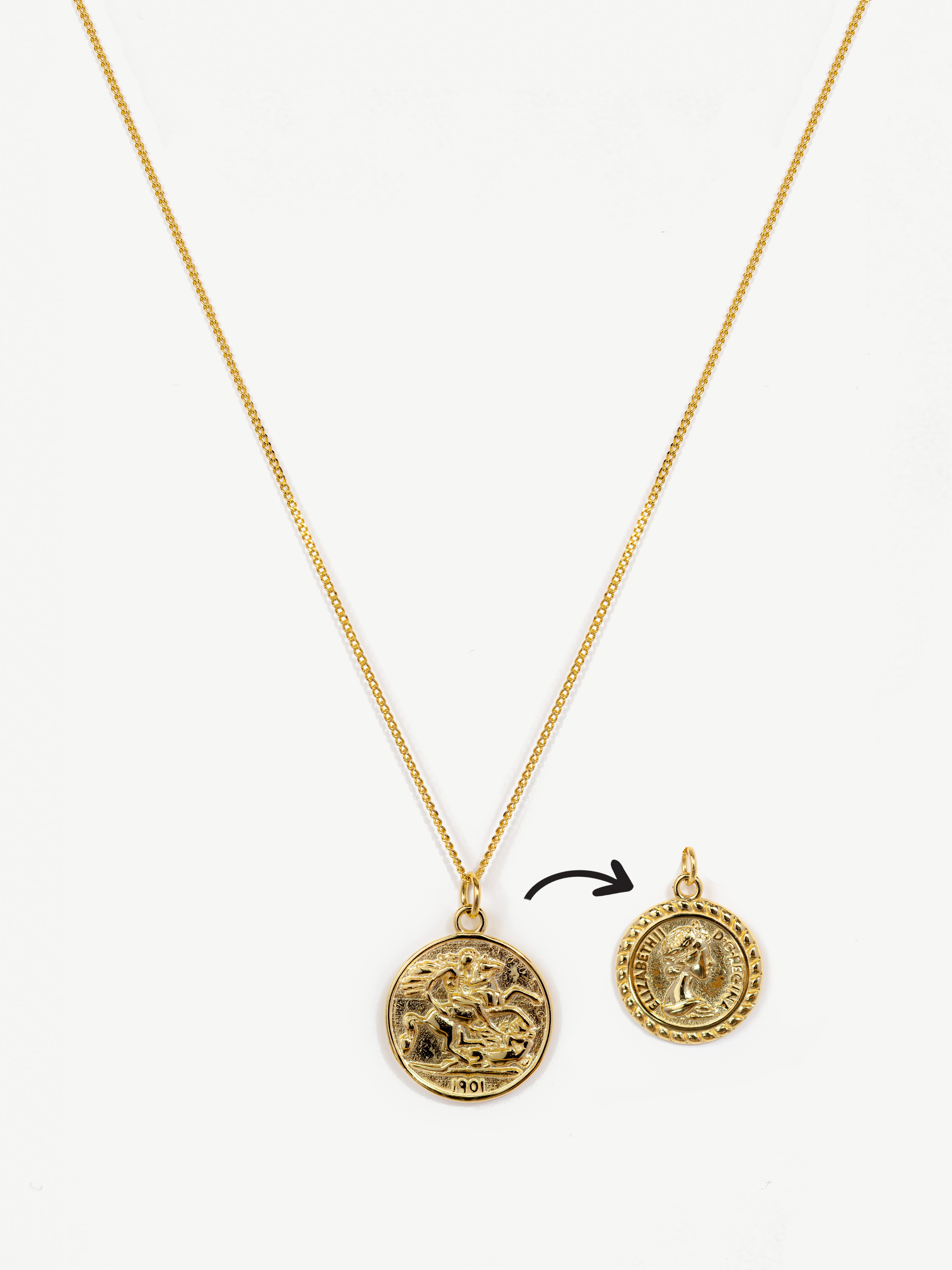 Reversible Coin Necklace