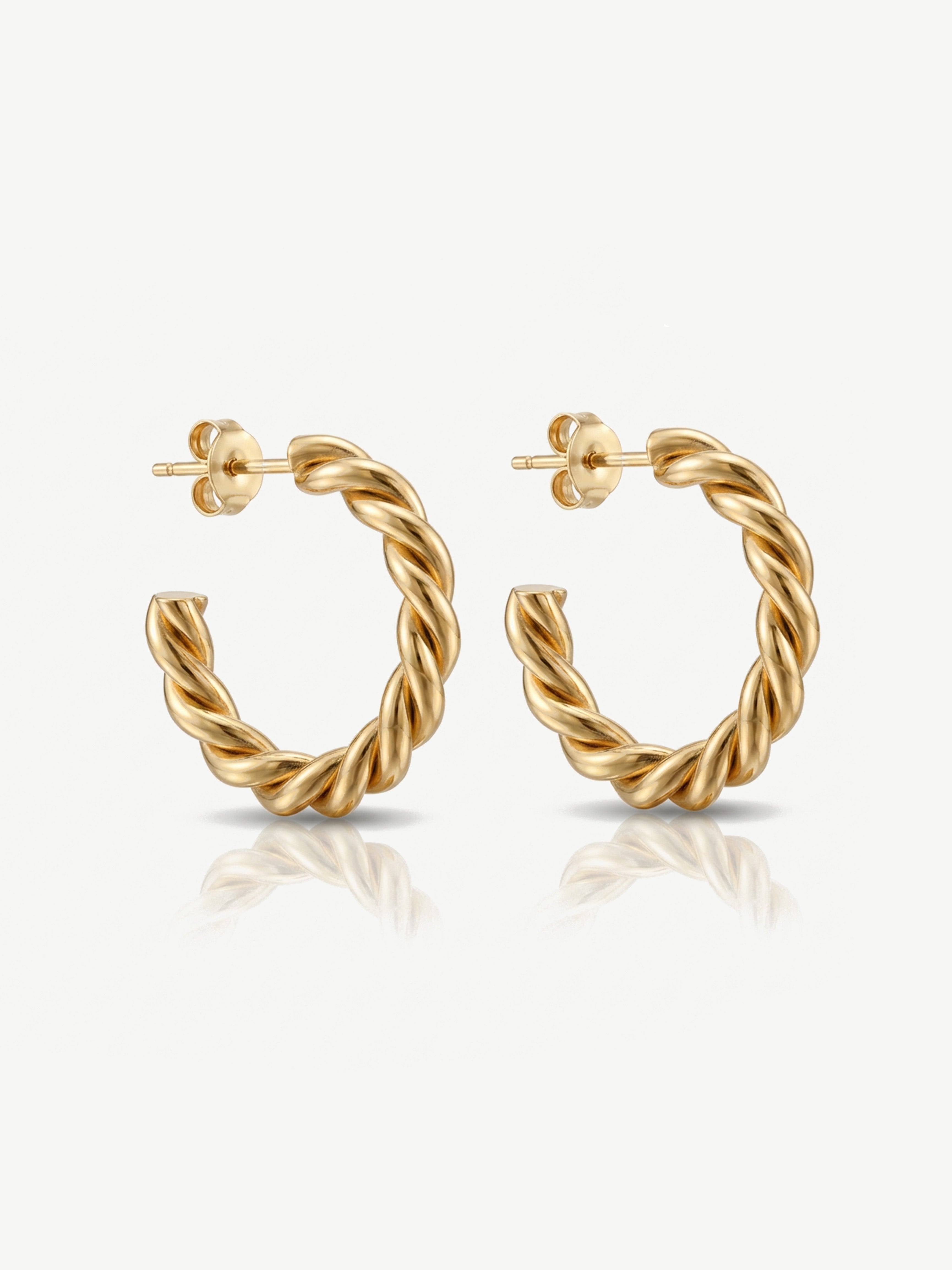 Twisted Rope Hoop Earrings