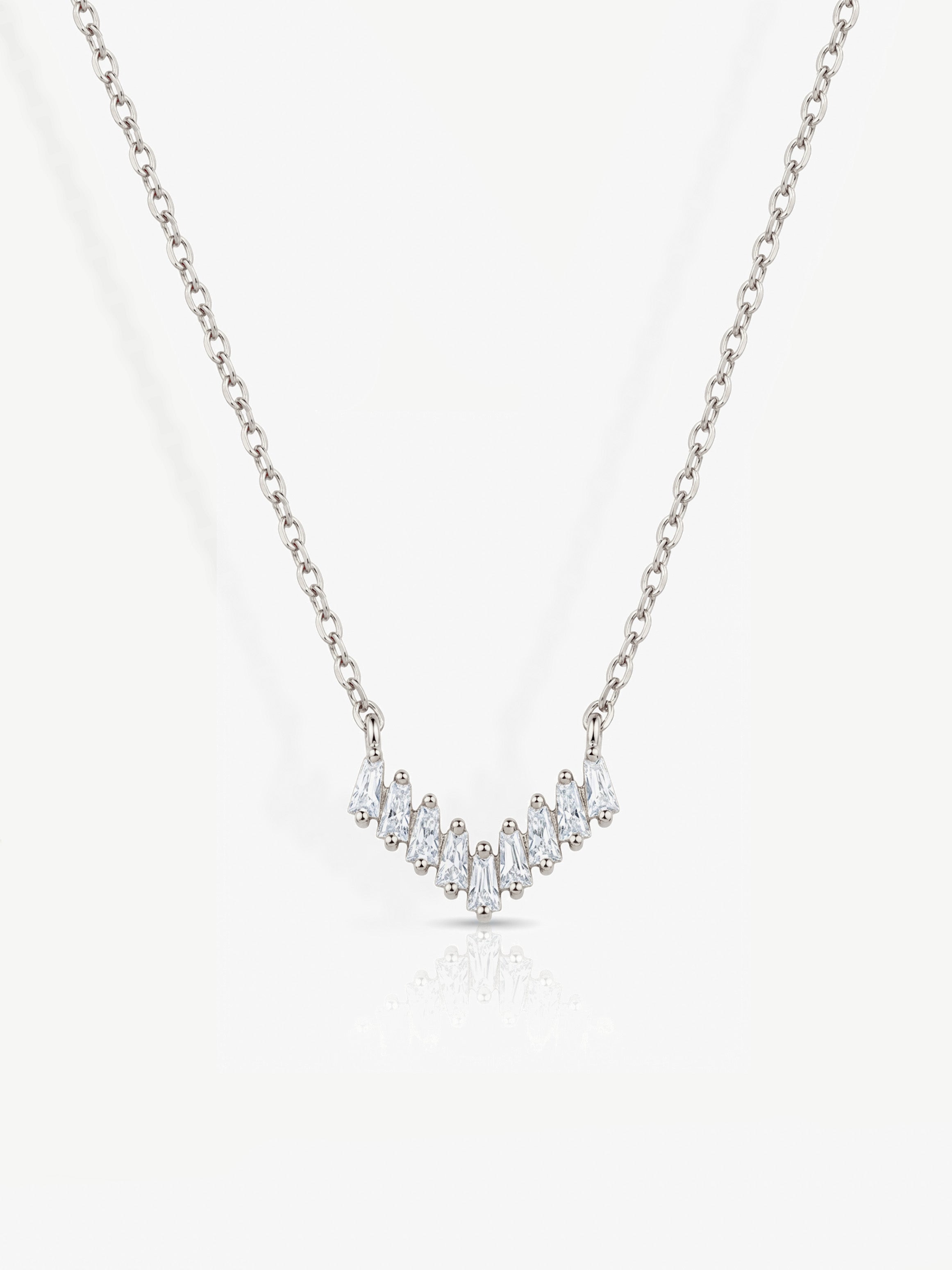 Dainty Baguette Bar Necklace
