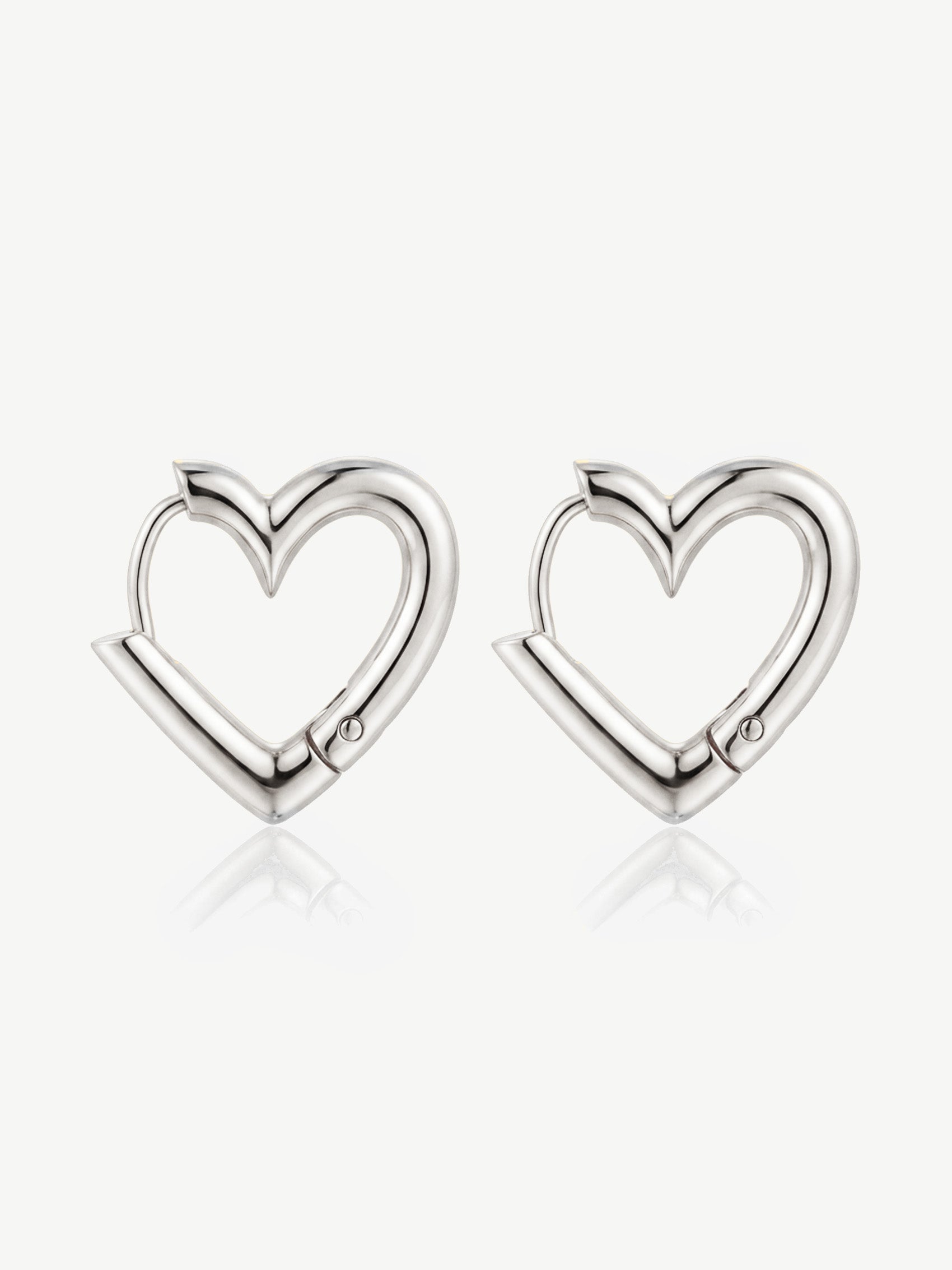 Bold Heart Hoop Earrings