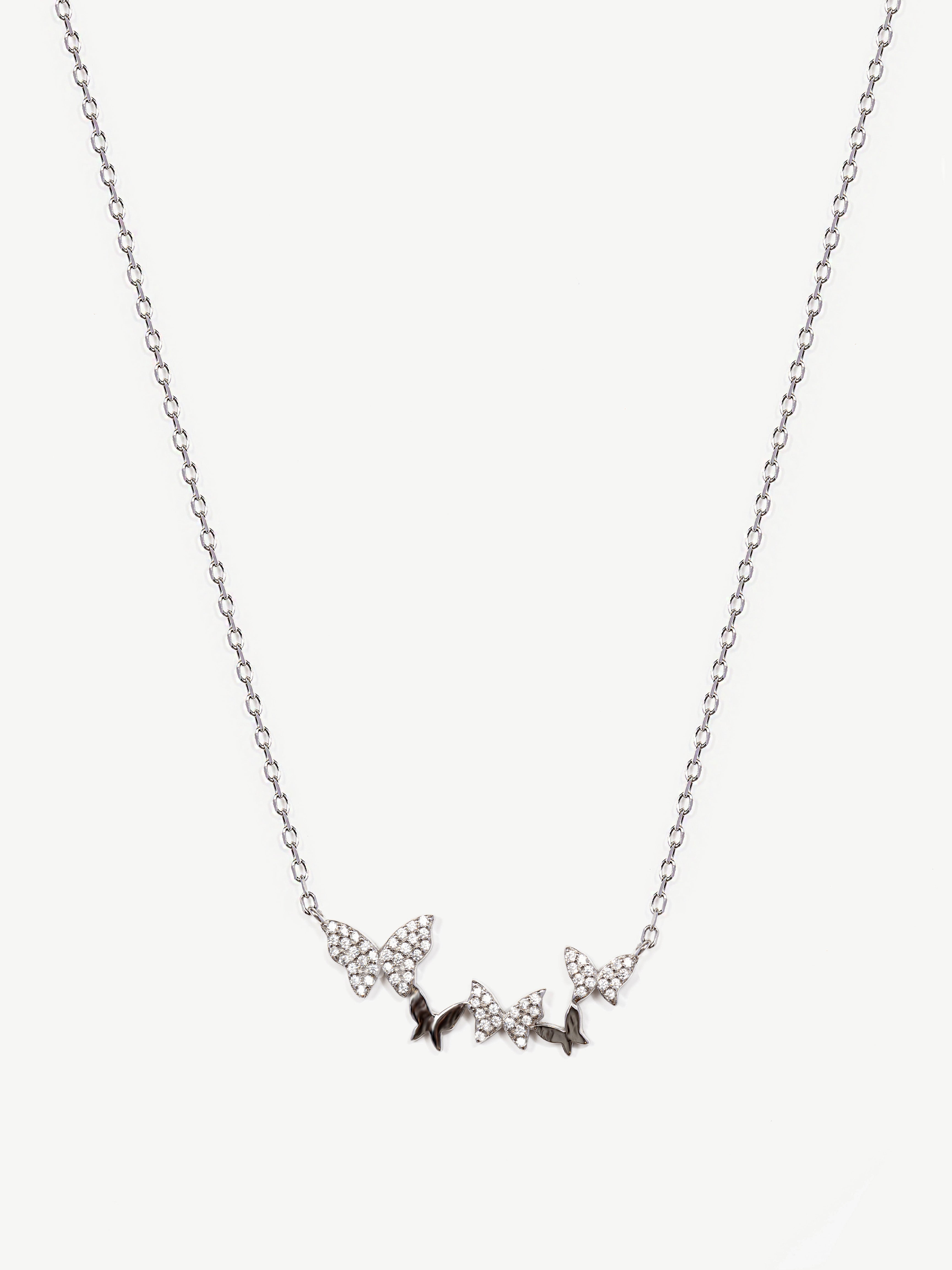 Butterfly Necklace - Five Butterflies