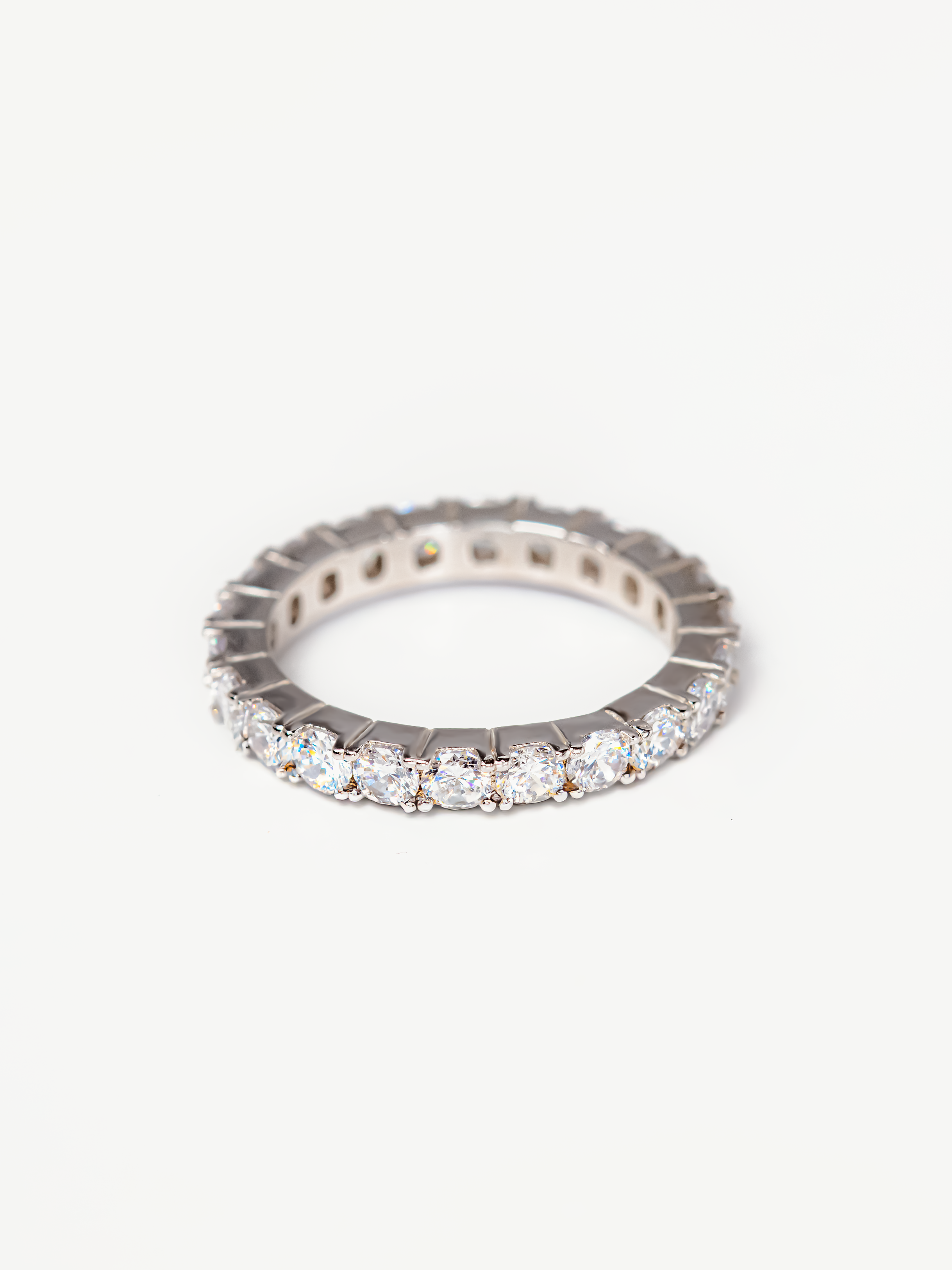 Silver Sparkling Ring For Stacking