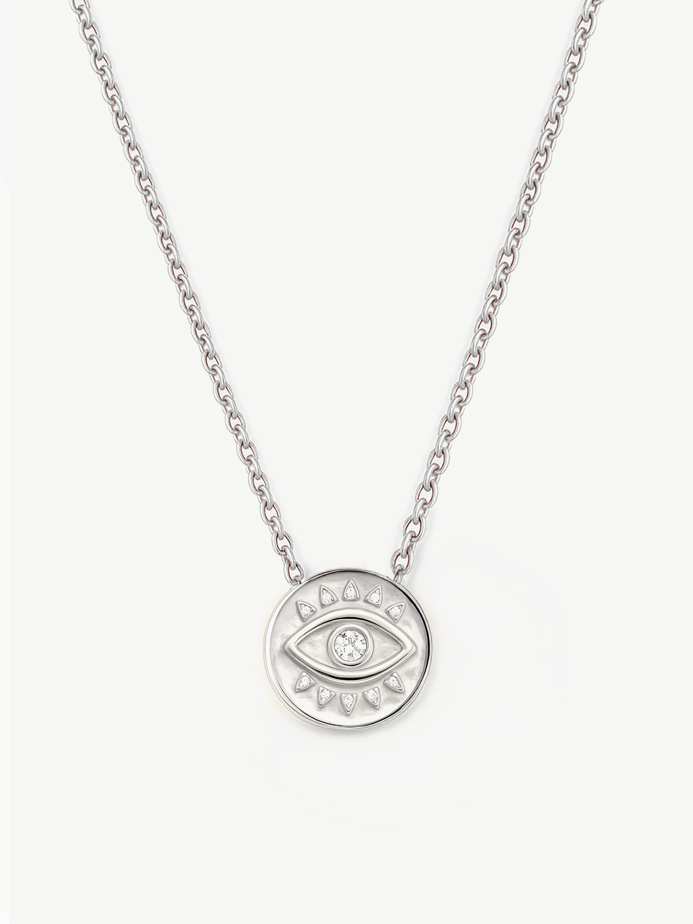 Necklace With Evil Eye Coin Pendant