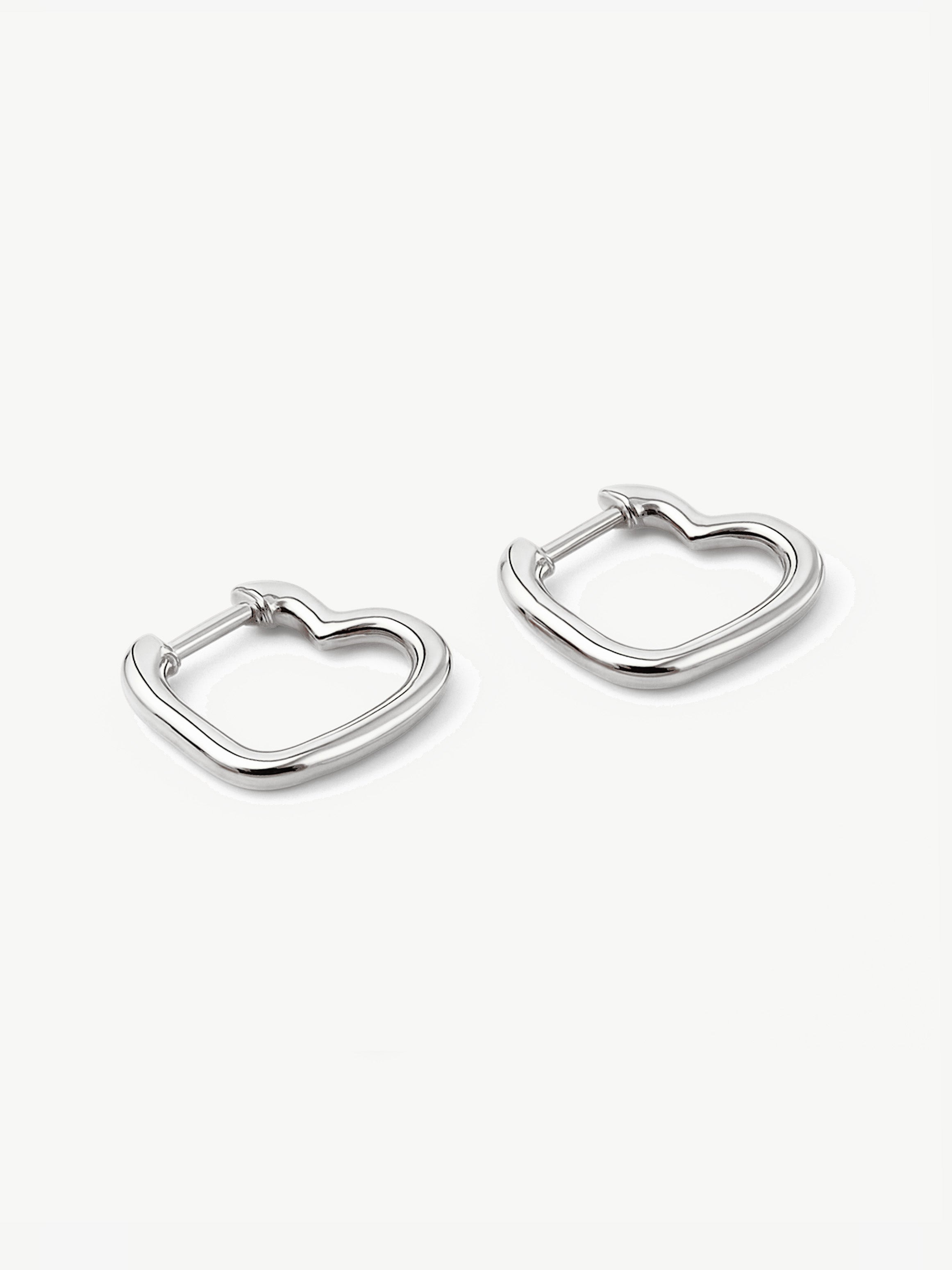 Heart Hoop Earrings - Small