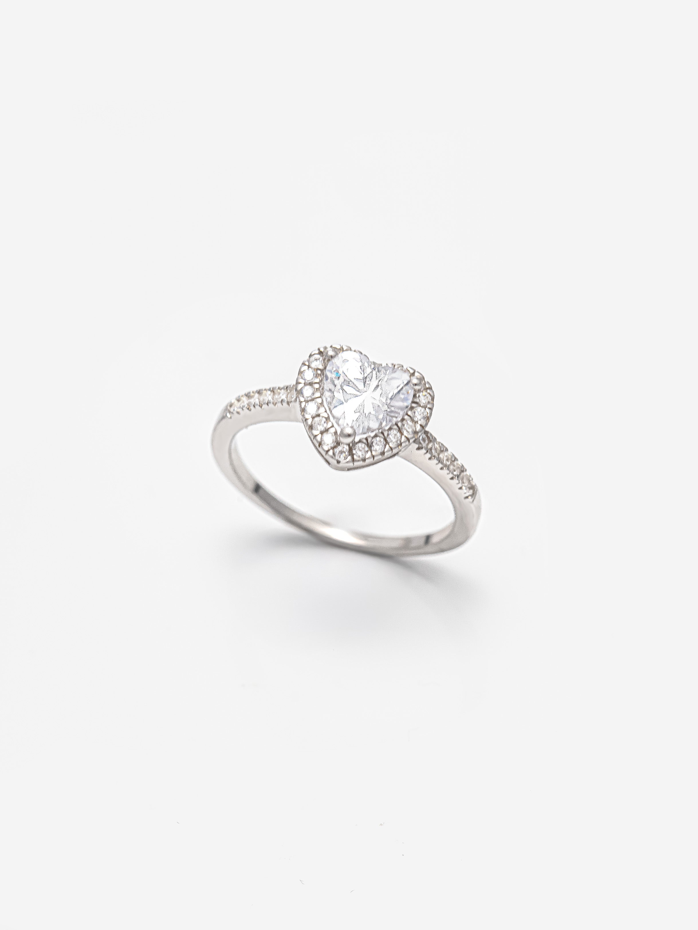 Silver Promise Ring With Big Heart