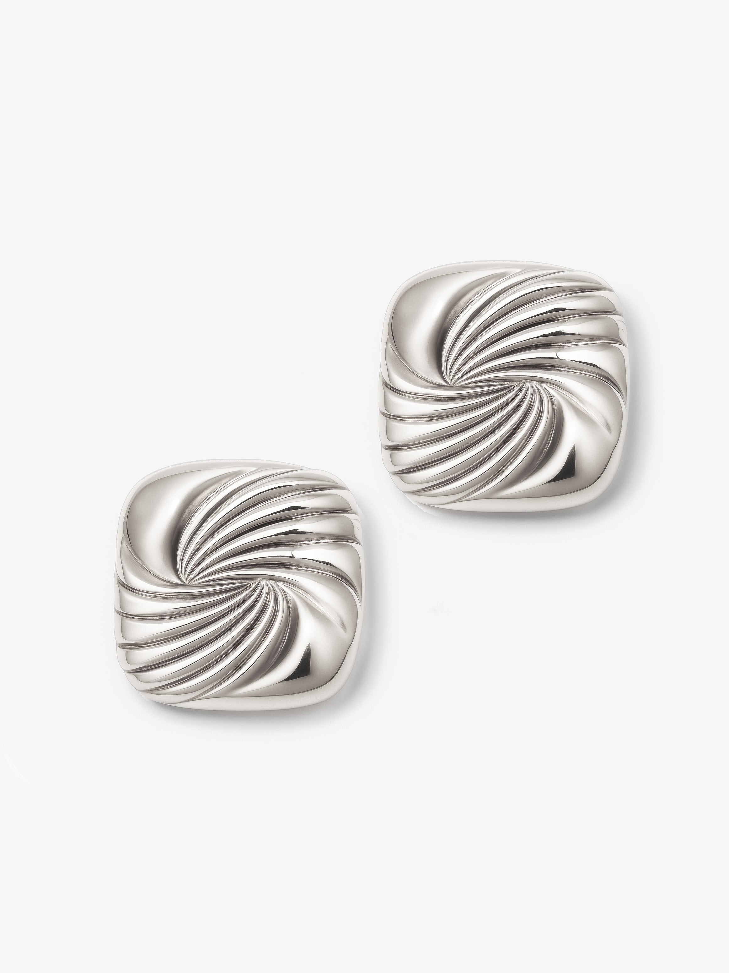 Textured Knot Square Stud Earrings