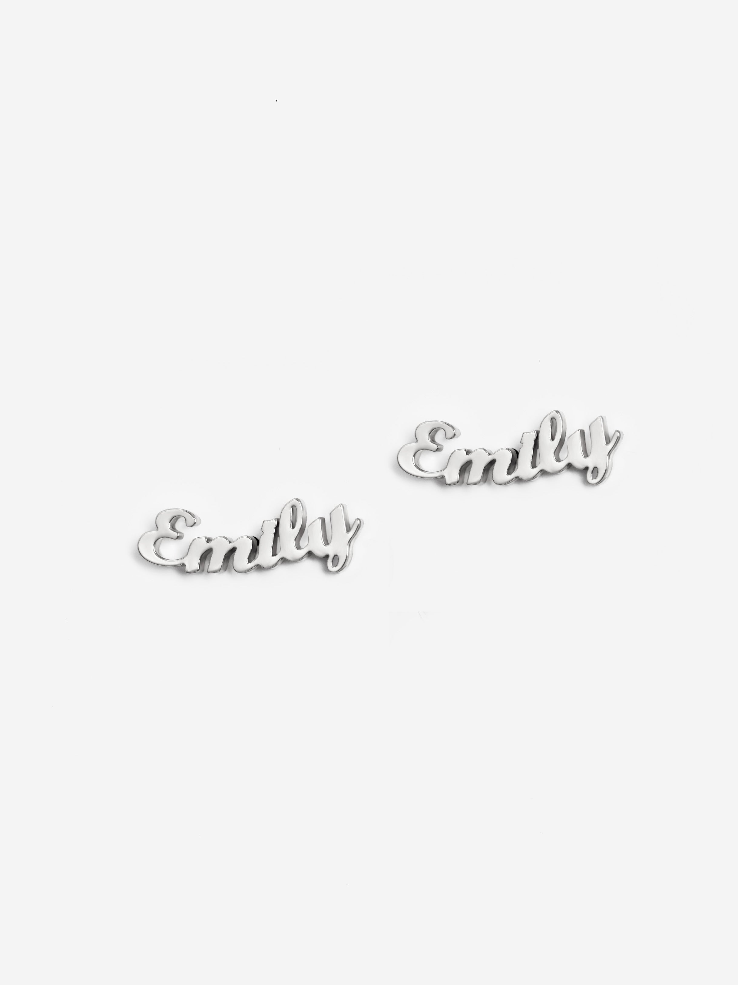 Tiny Name Stud Earrings