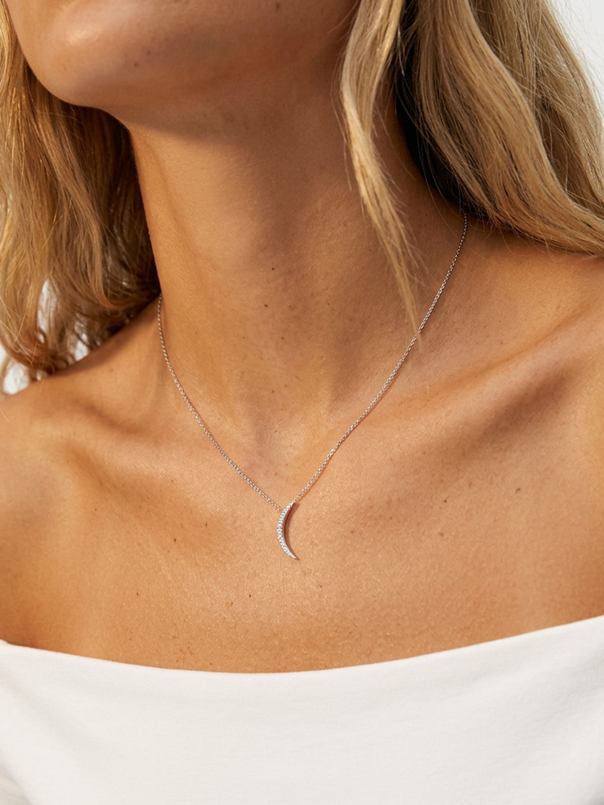 Dainty Crescent Moon Necklace