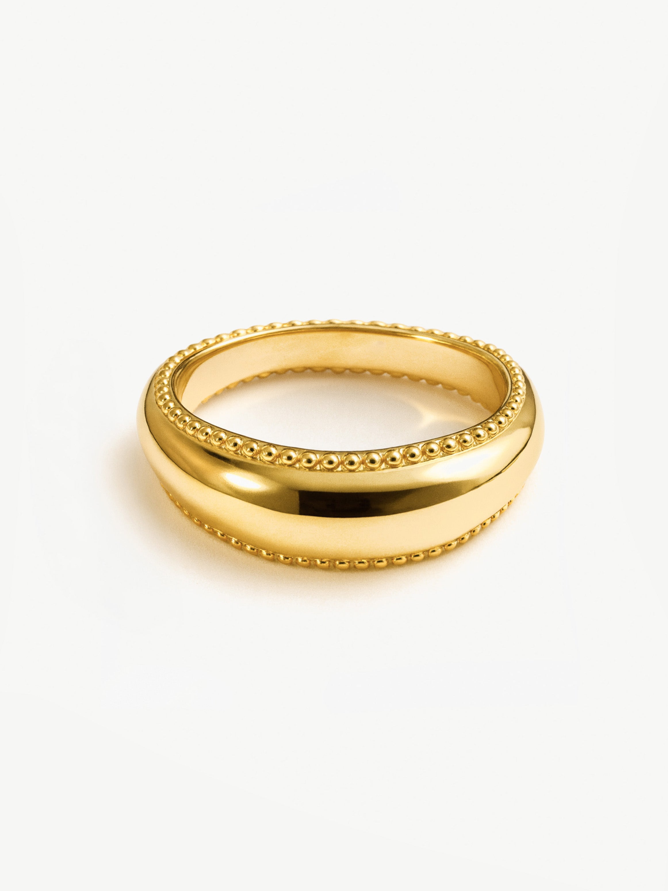 Gold Curved Dome Ring - Sphere