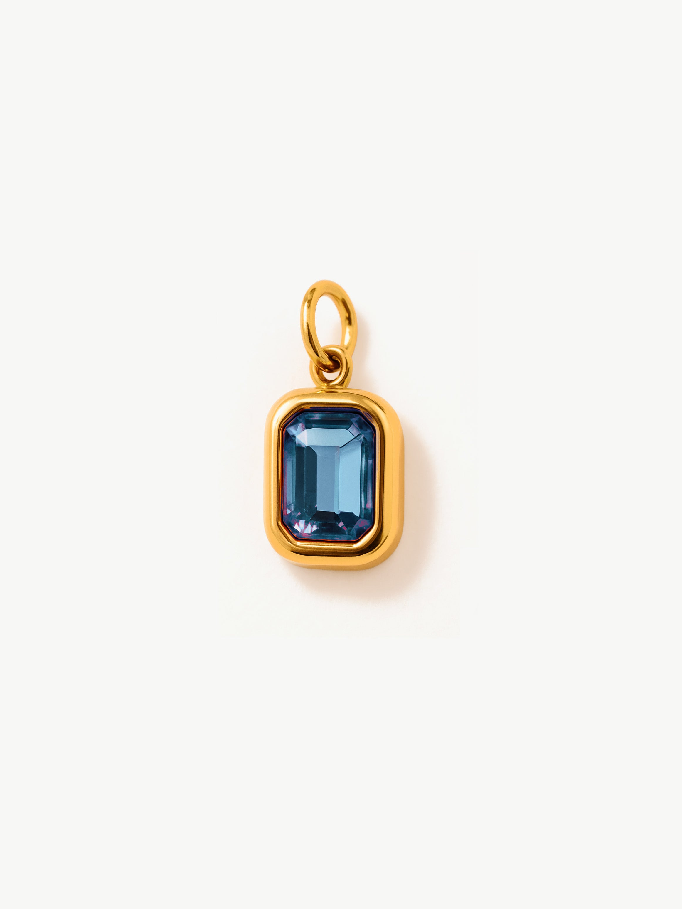 Turquoise Stone Charm - Emerald-Cut (Small)