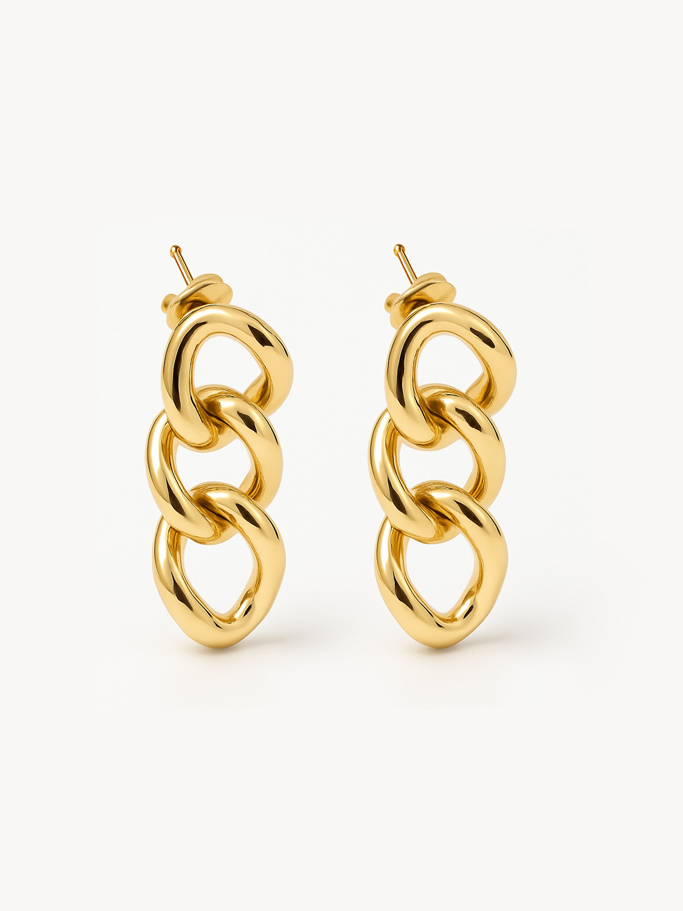 Short Chain Stud Earrings