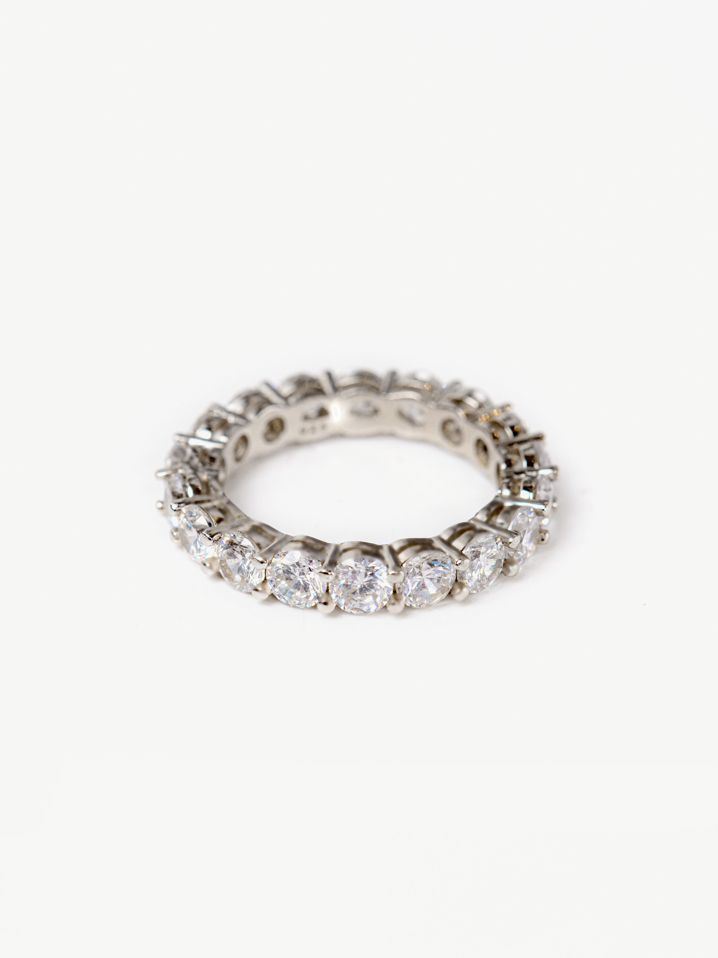 Stacking Ring With Round Cubic Zirconia Stones