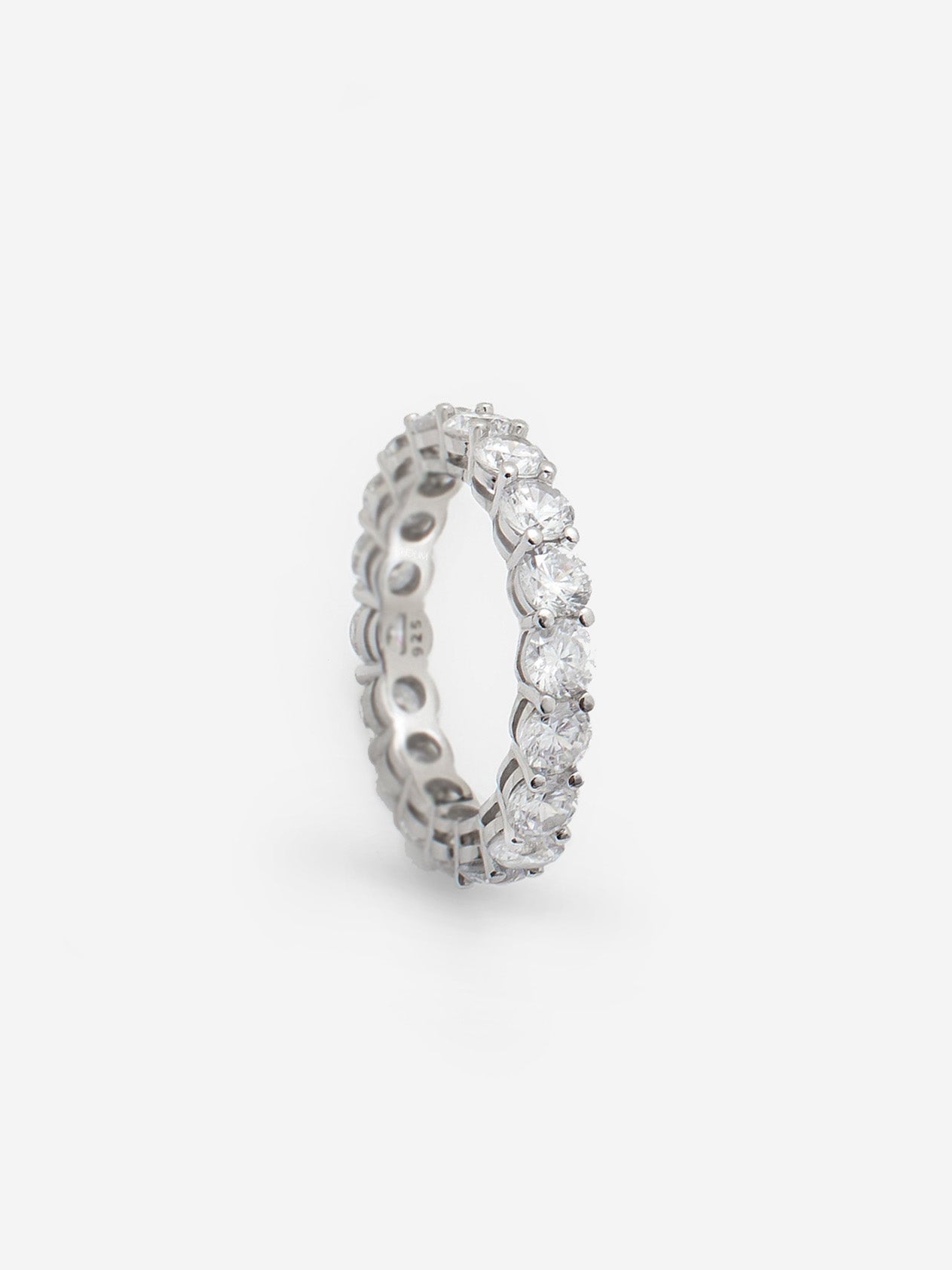 Stacking Ring With Round Cubic Zirconia Stones
