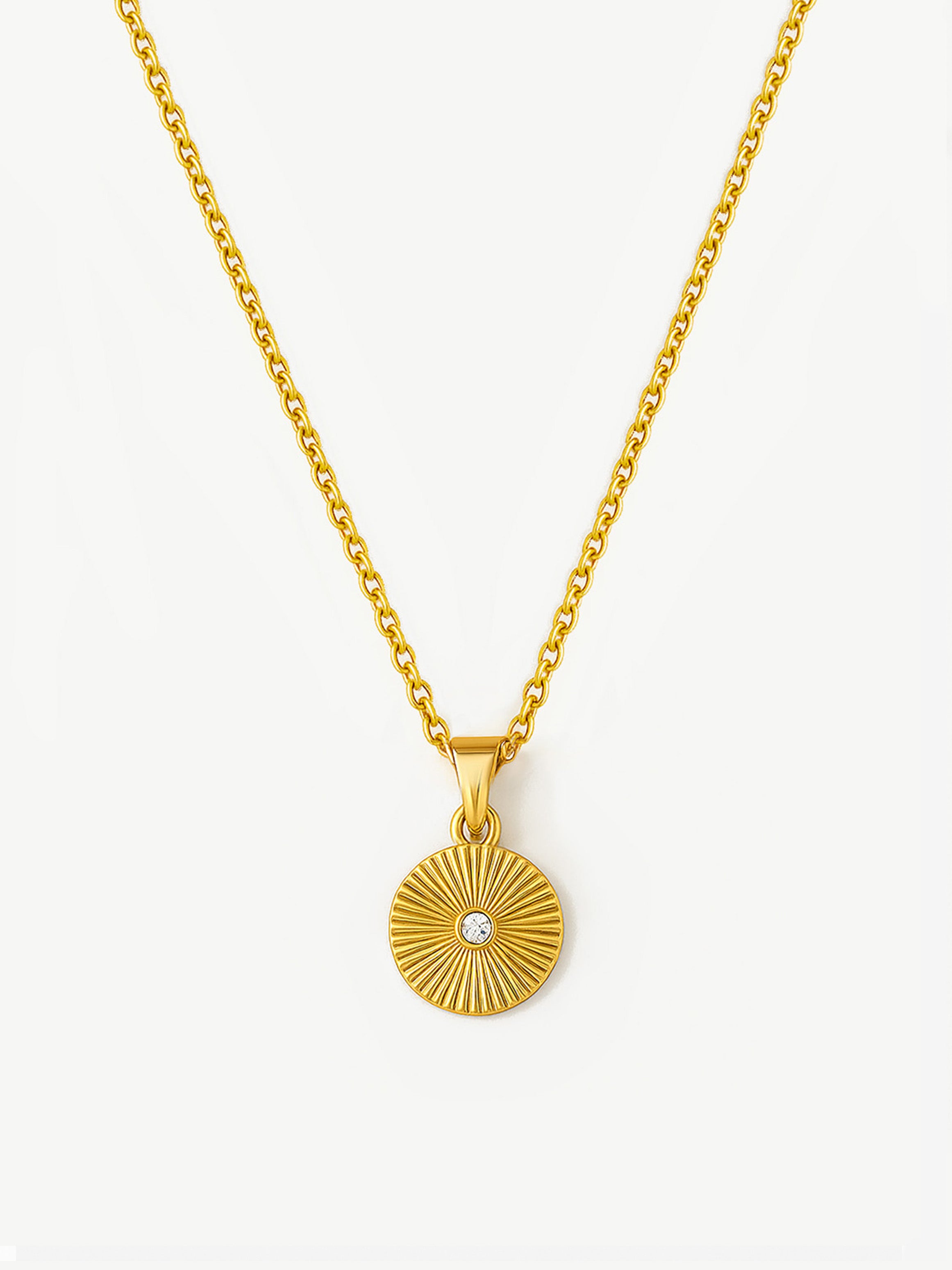 Textured Coin Necklace
