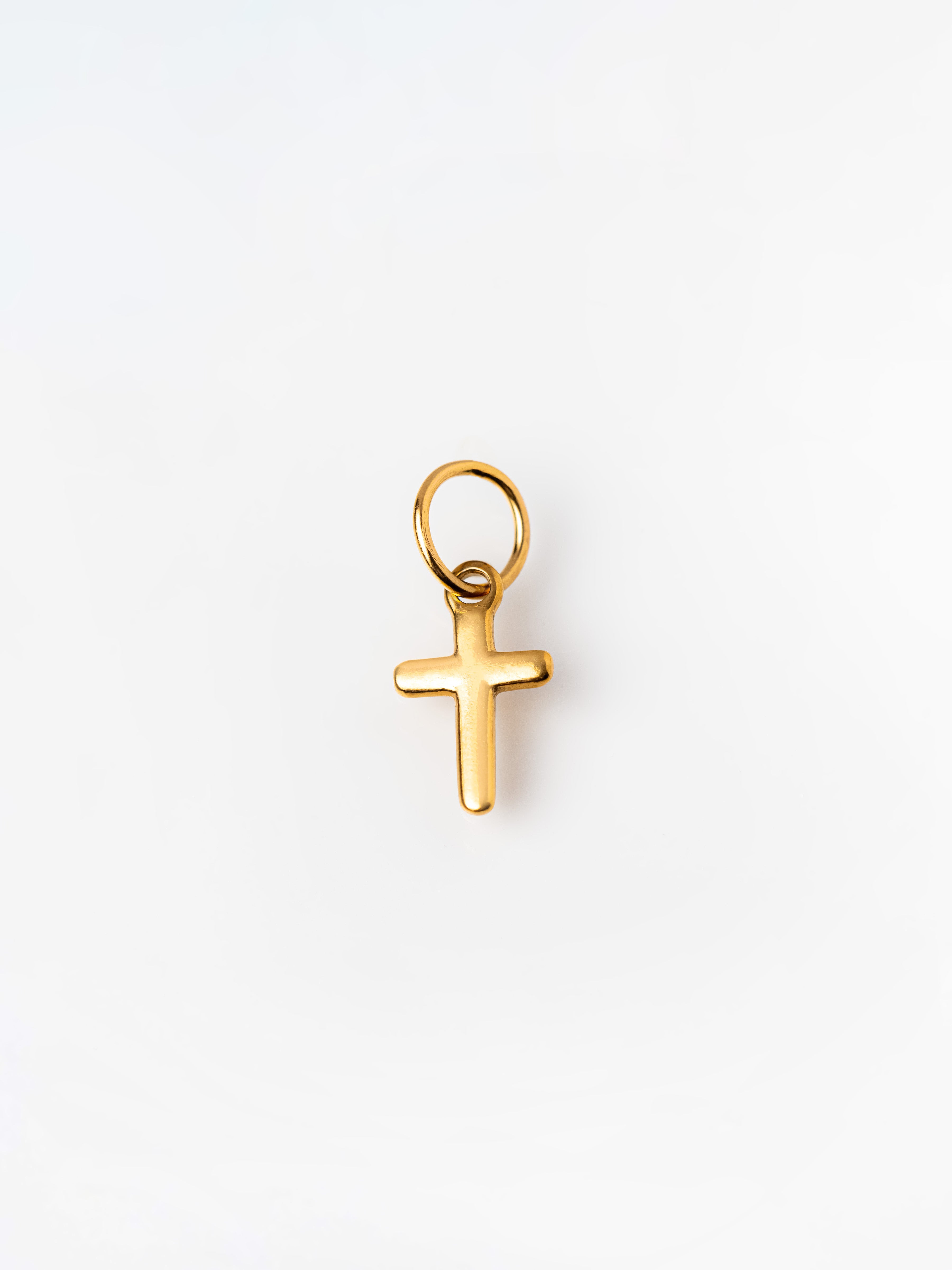 Gold Tiny Cross Pendant / Charm