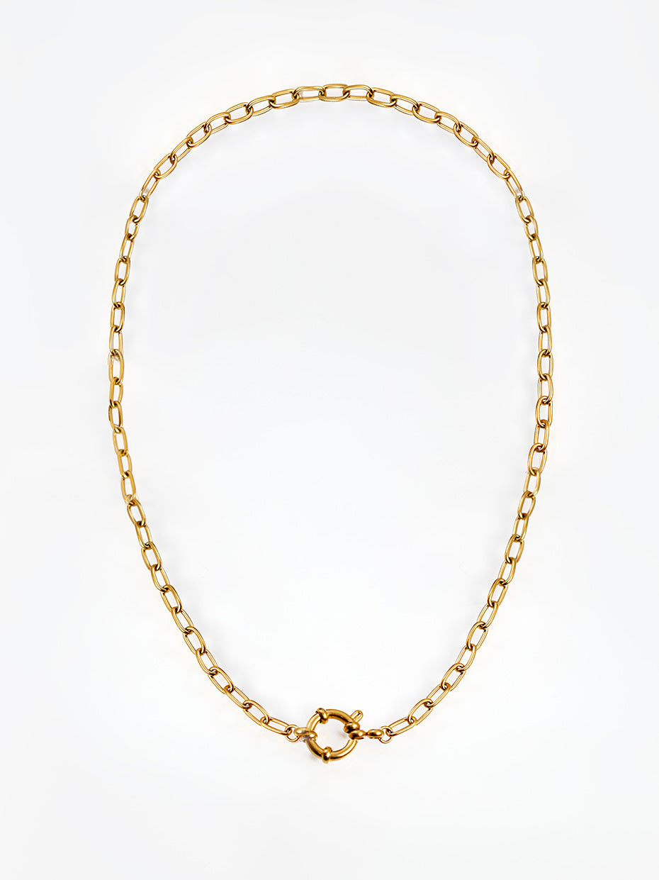 Gold Link Chain Choker For Charms