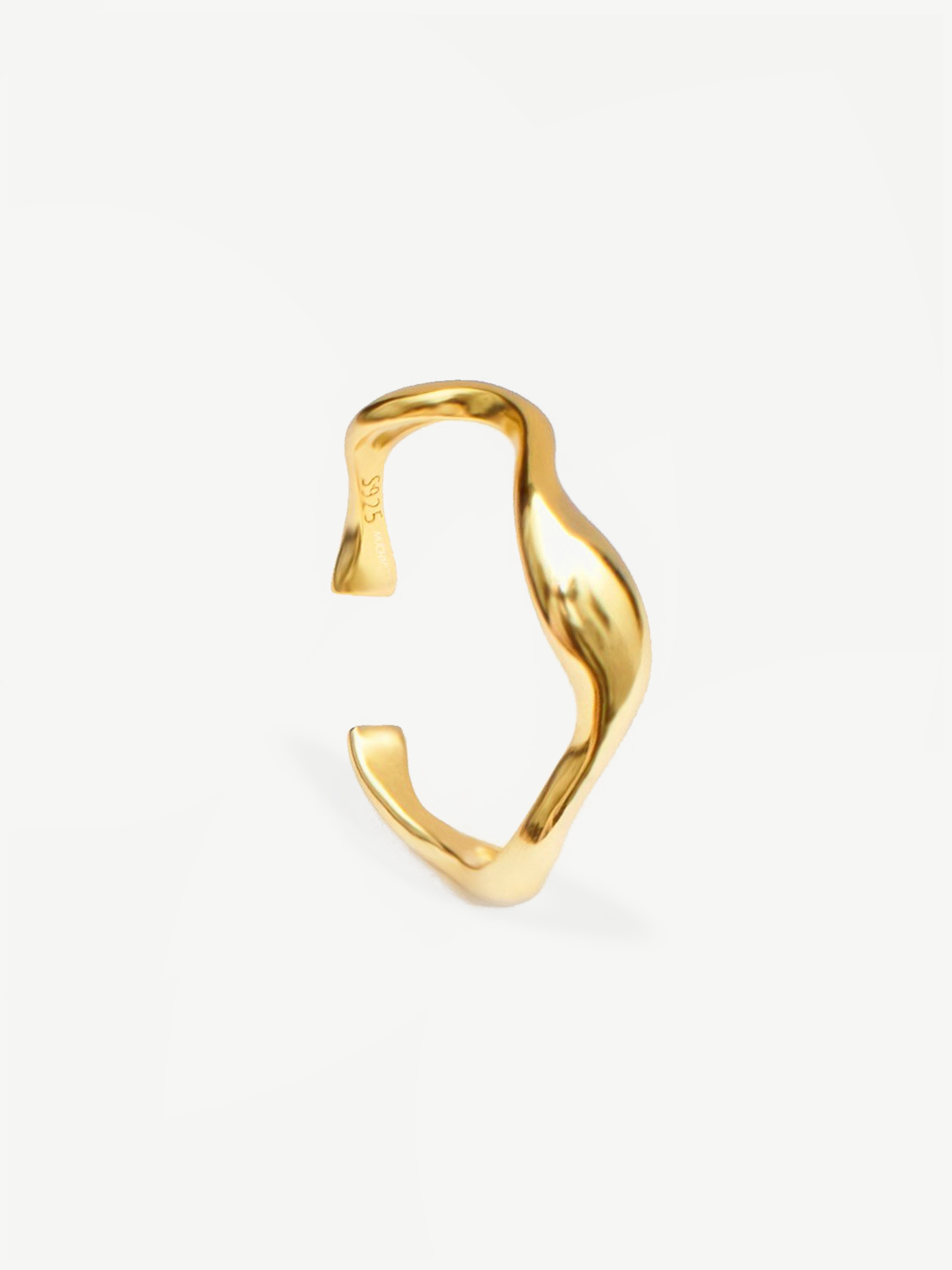 Gold Wave Ring - Adjustable