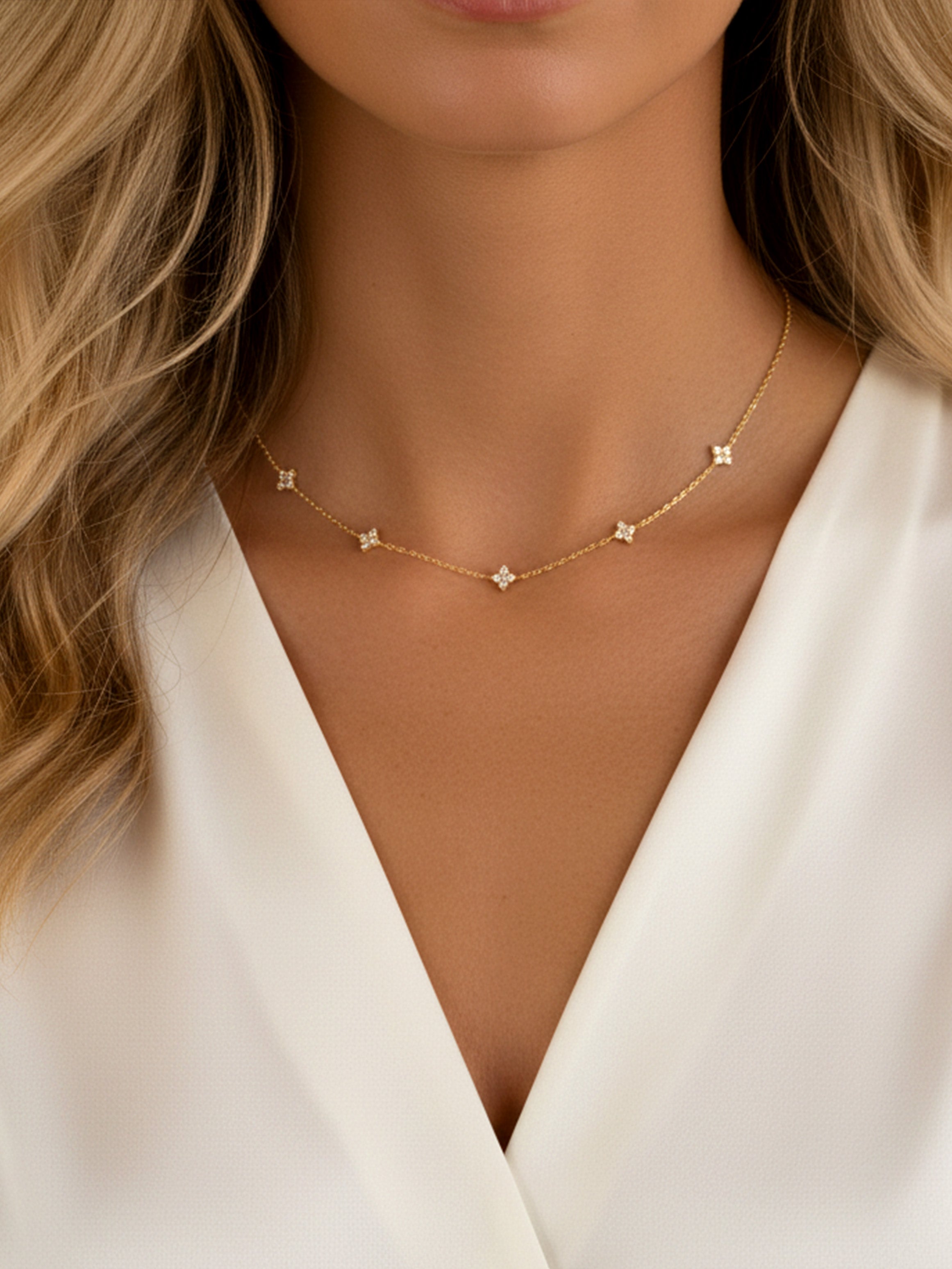 Dainty Hydrangea Necklace