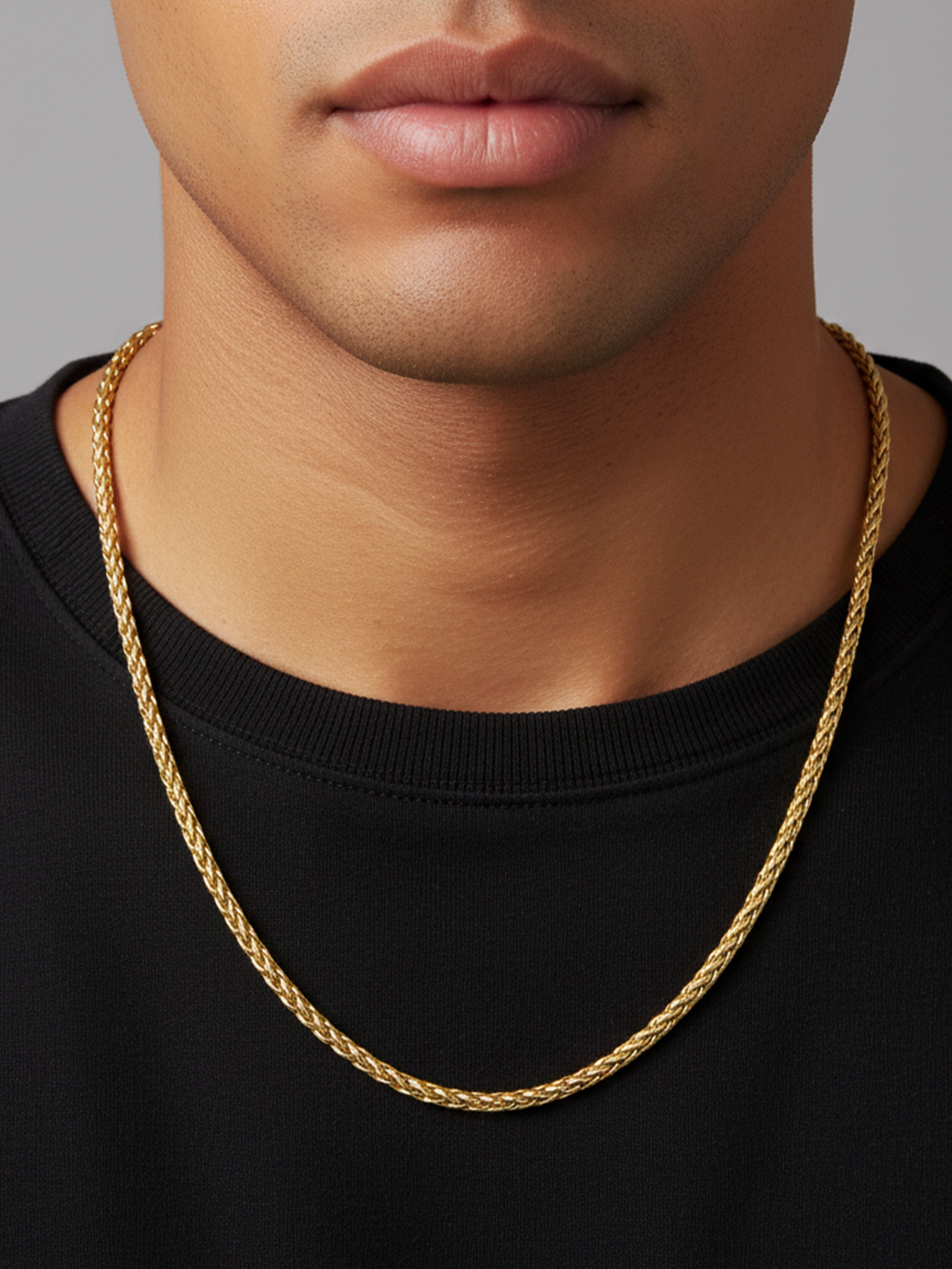 Men's Twisted Chain Necklace - 60cm