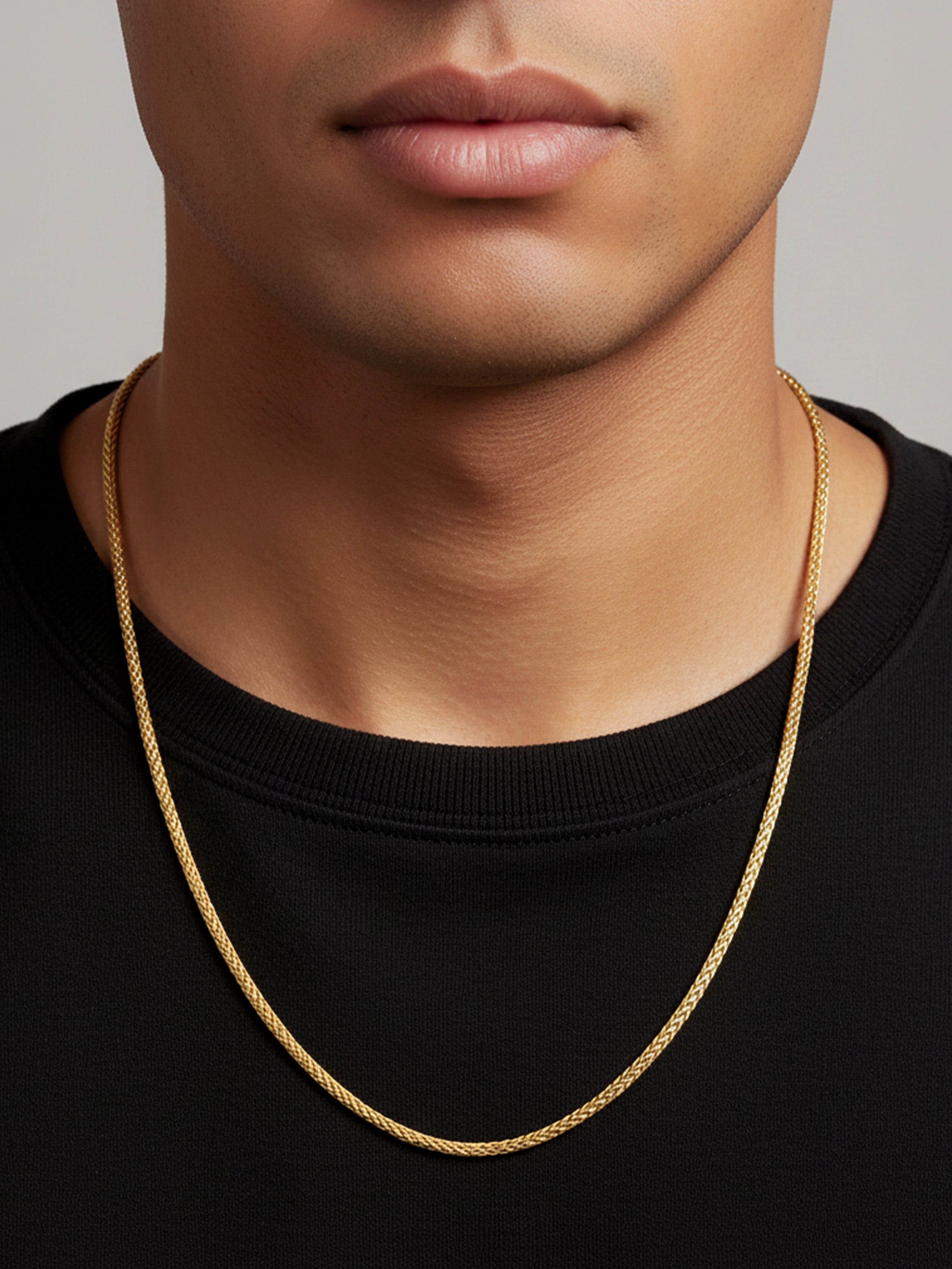Men's Twisted Chain Necklace - 60cm