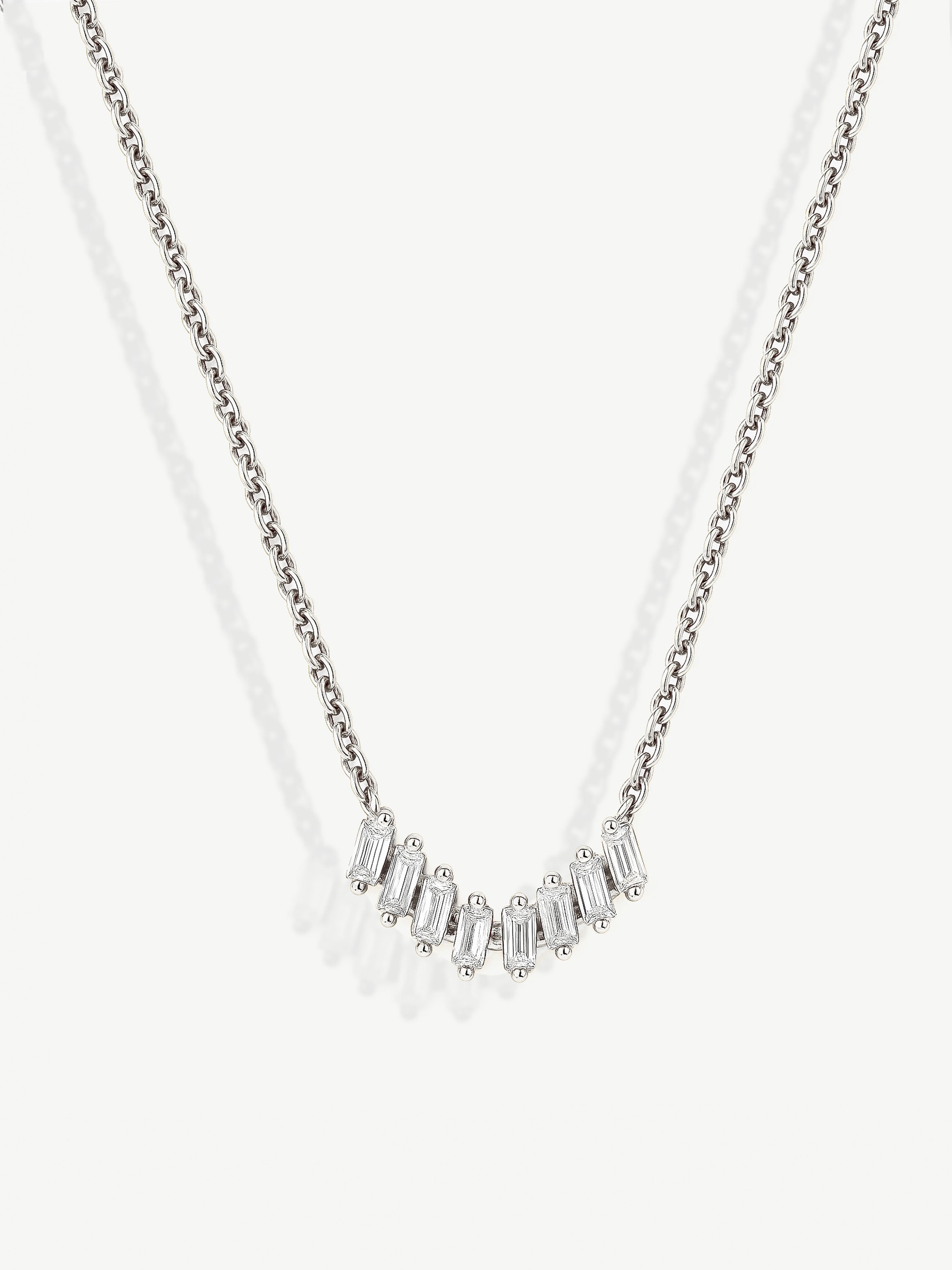 Dainty Baguette Bar Necklace