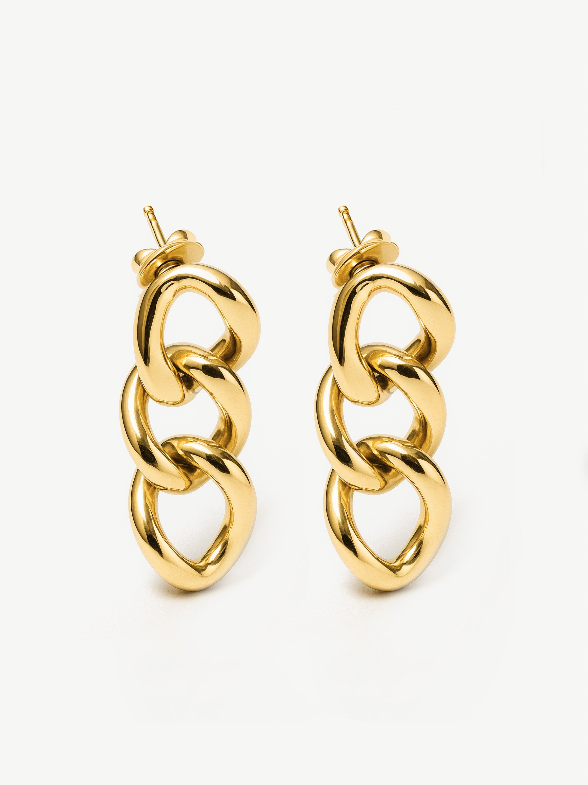 Short Chain Stud Earrings