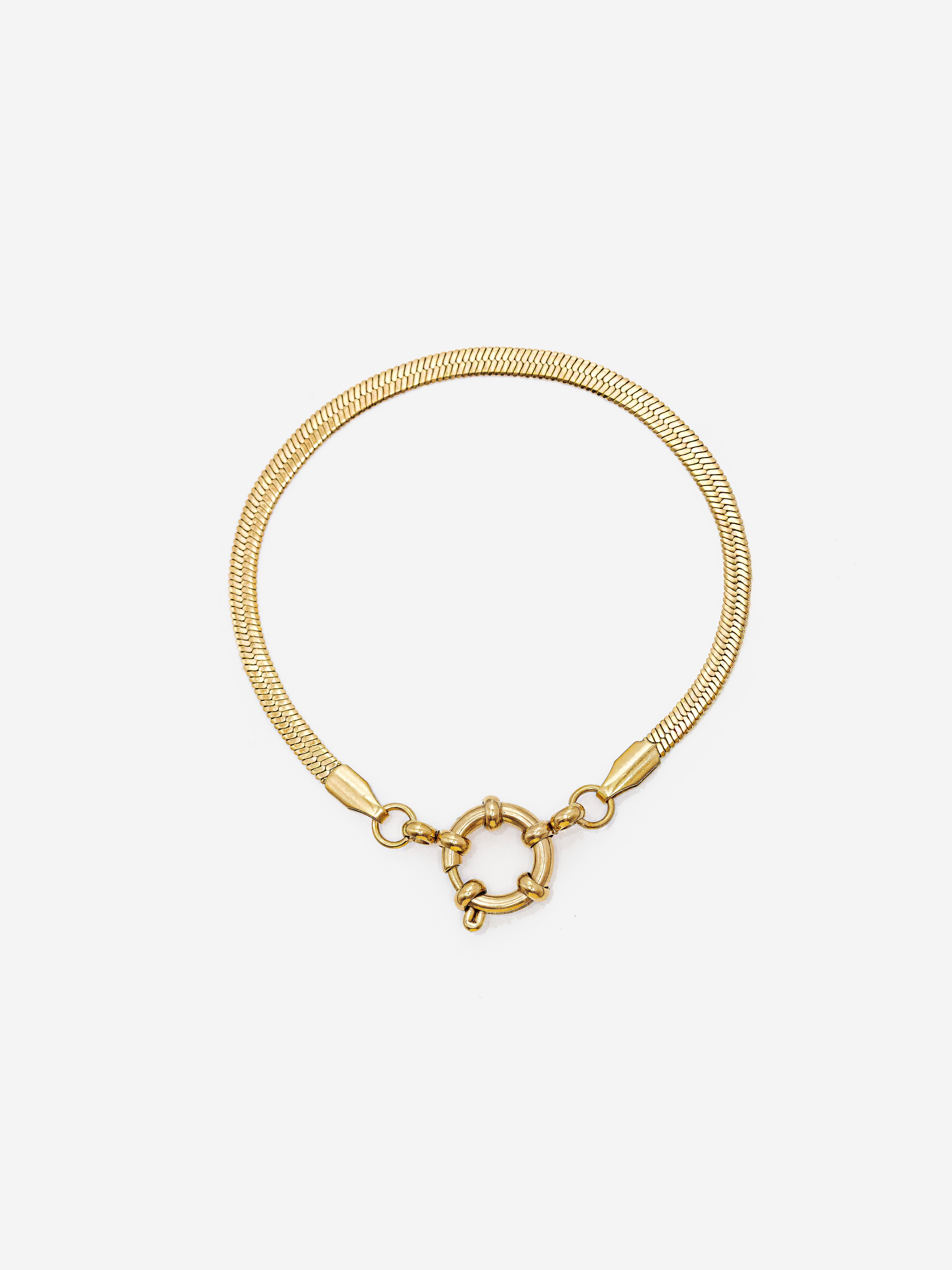 Herringbone Chain Bracelet For Charms