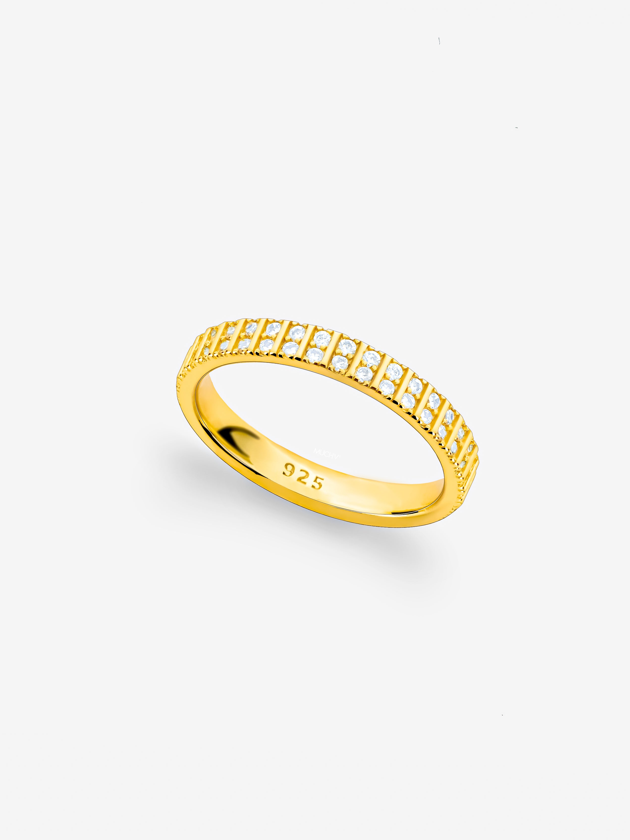 Gold Double Row Stacking Ring