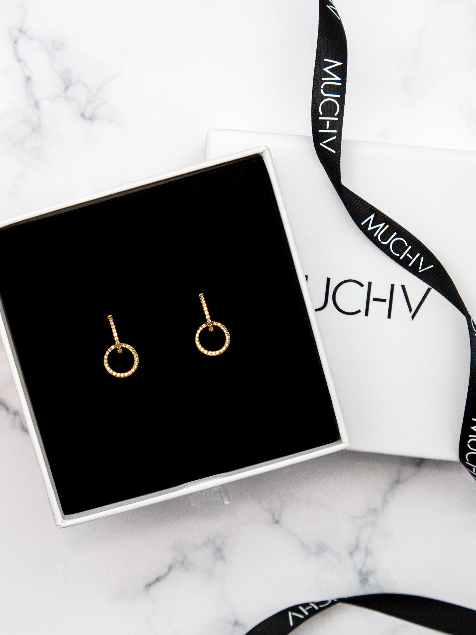 Gold Small Hoop Earrings With Round Removable Charms