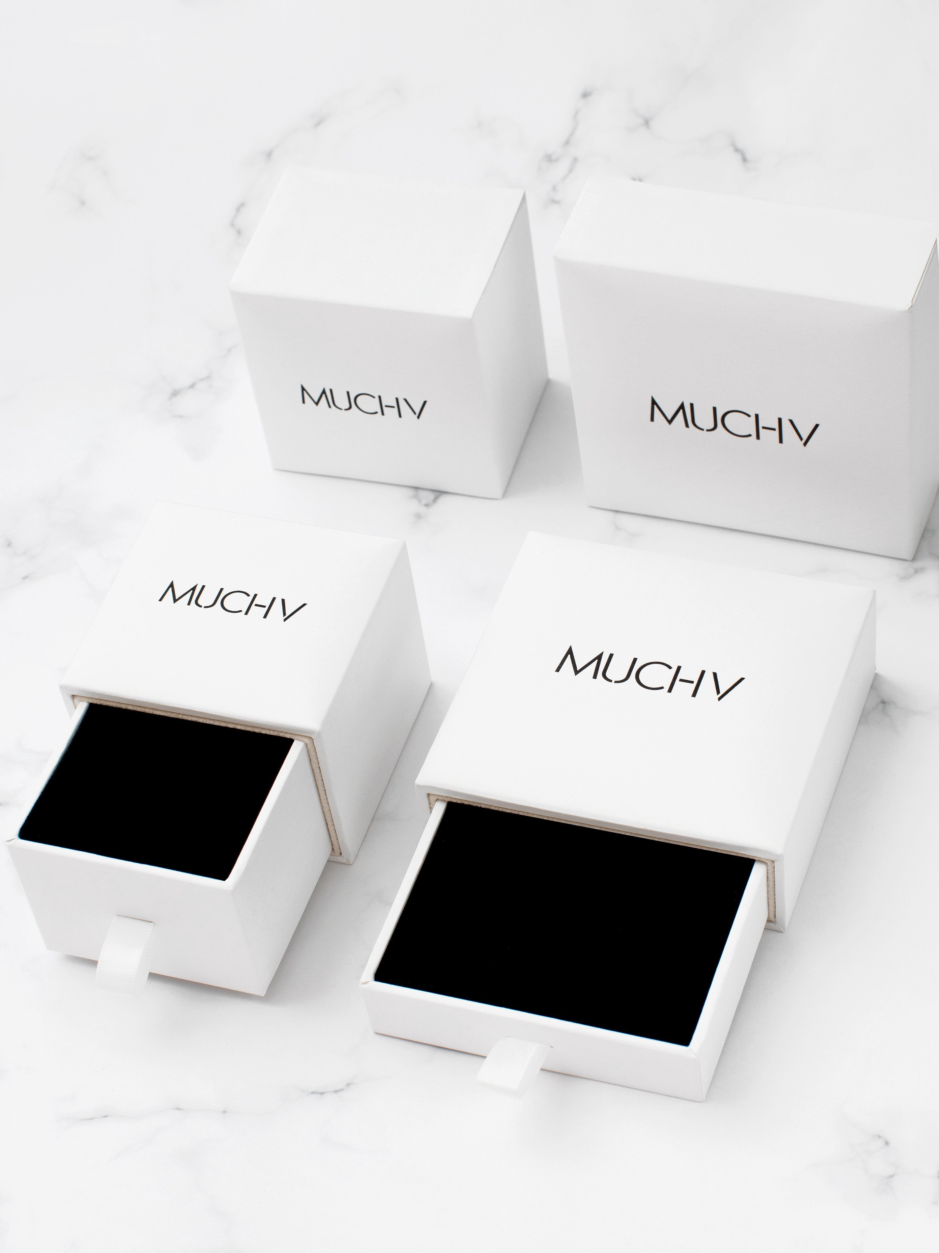 White jewellery gift box packaging.
