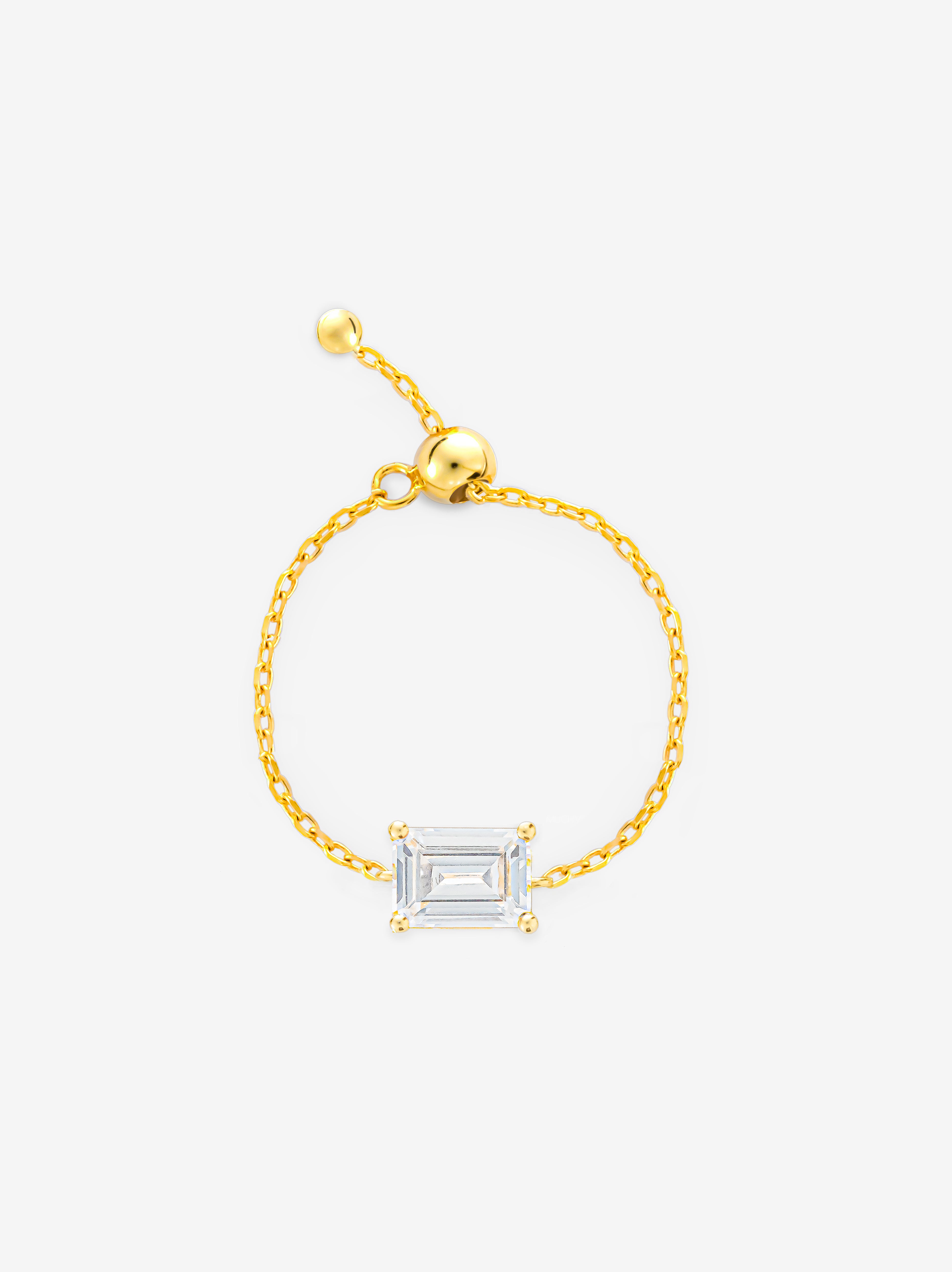 Gold Adjustable Chain Ring